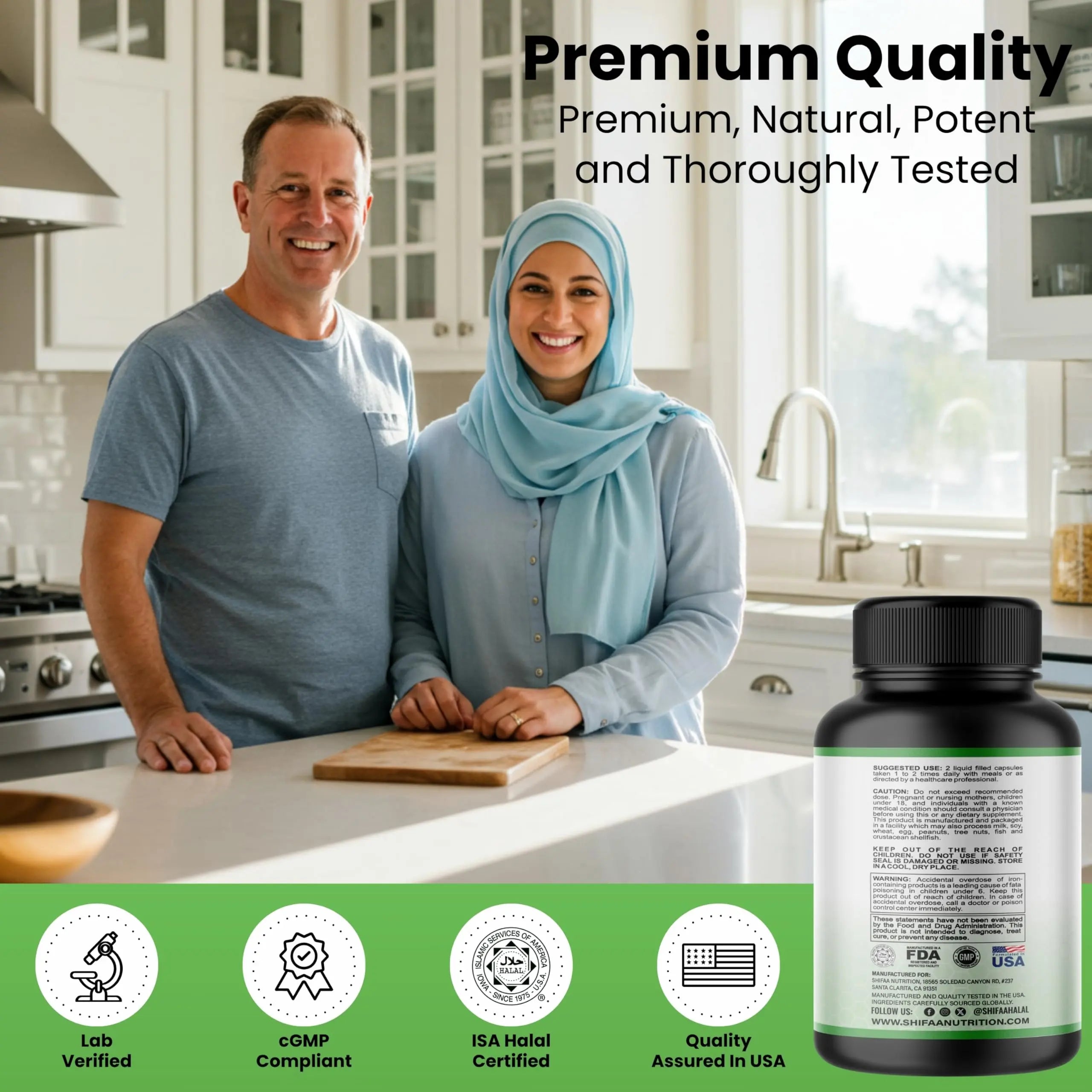 SHIFAA NUTRITION Halal Vitamins, Multivitamin for Women & Men – Comprehensive Support for Heart, Brain, Eye & Immune Health SHIFAA NUTRITION buy supplements canada