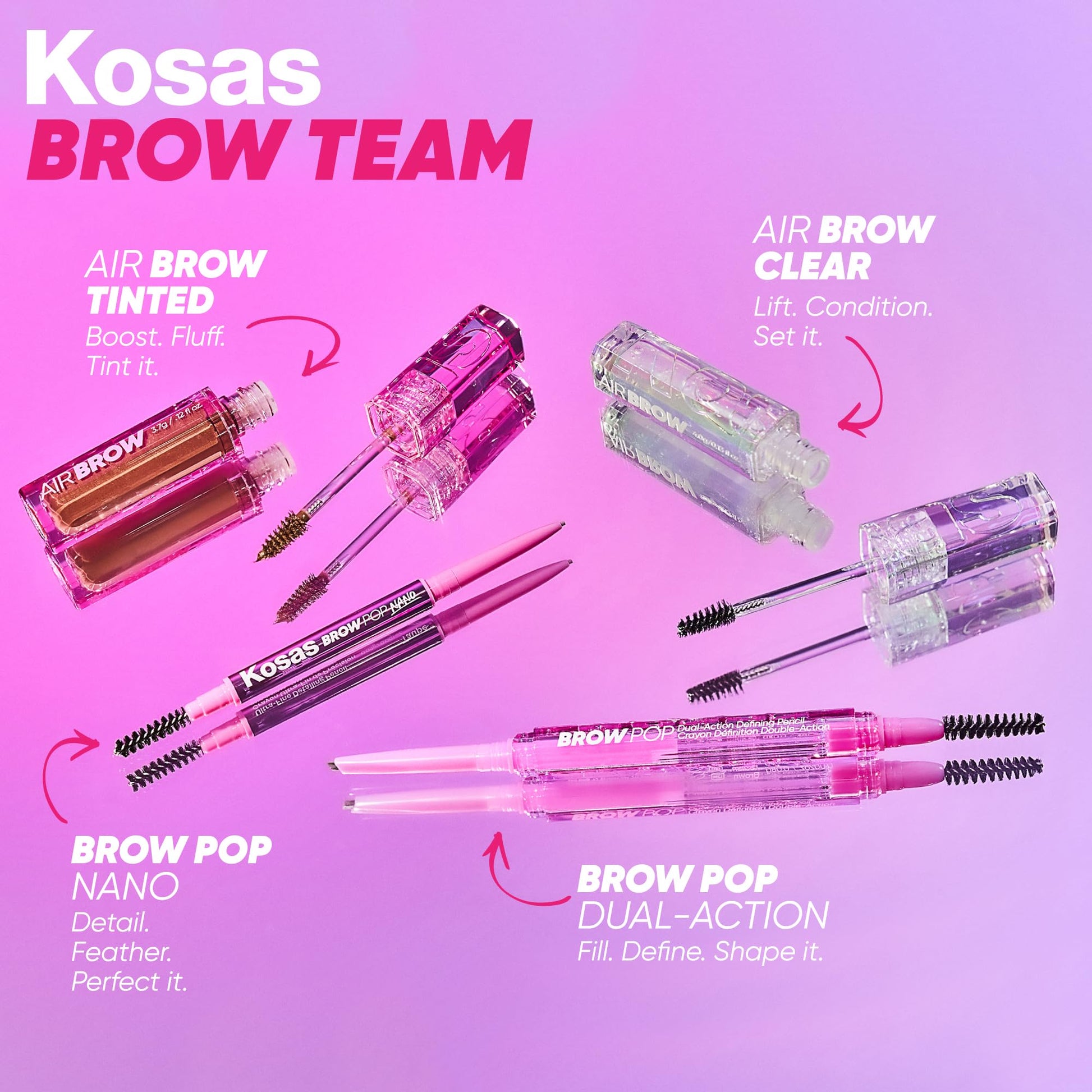 Kosas Brow Pop Nano Eyebrow Pencil – Ultra-Fine 1mm Micro Brow Pencil with Spoolie, Medium Brown Kosas buy supplements canada