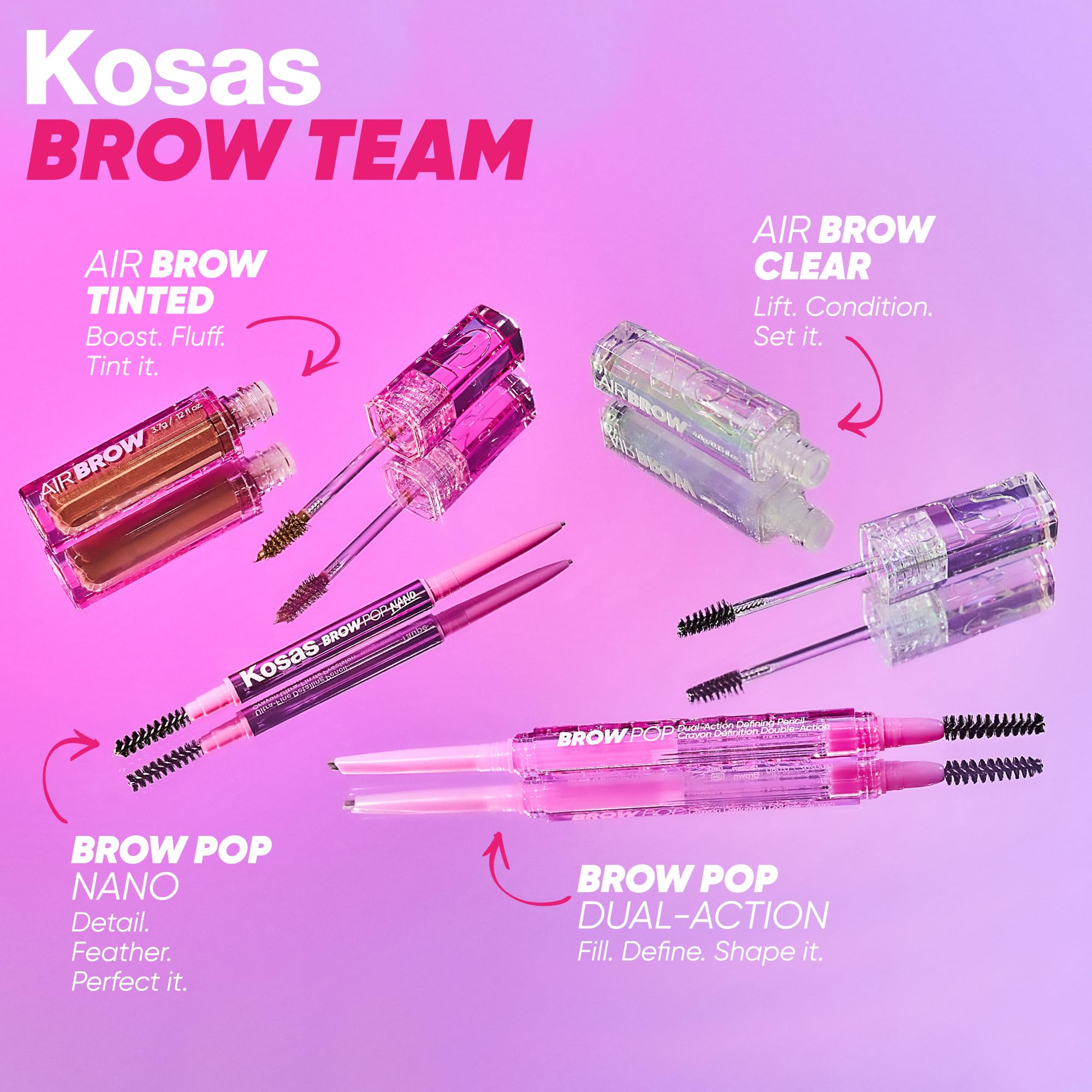 Kosas Brow Pop Nano Eyebrow Pencil – Ultra-Fine 1mm Micro Brow Pencil with Spoolie, Medium Brown Kosas buy supplements canada