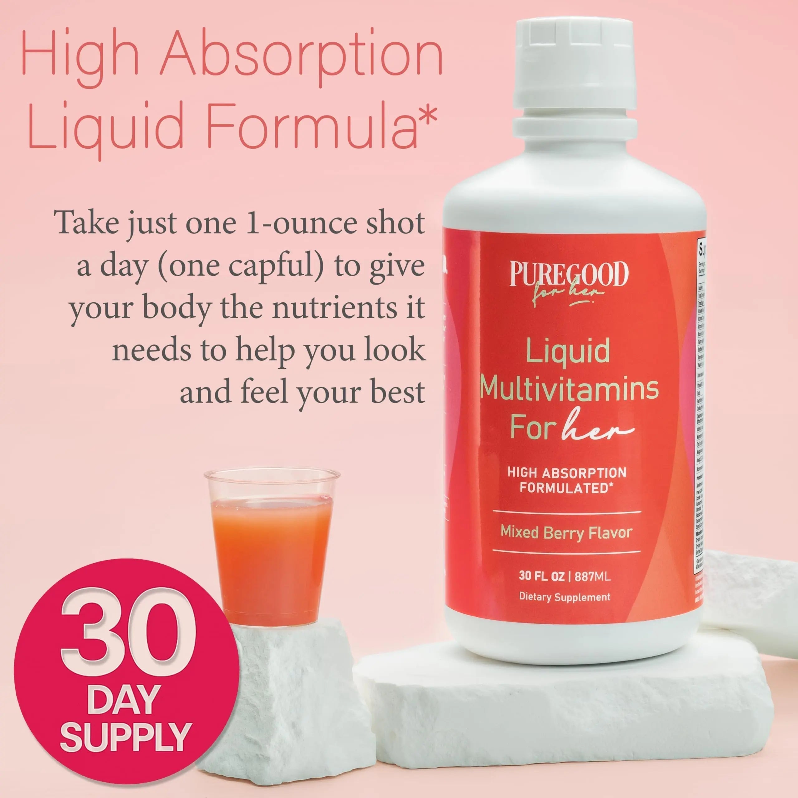 PureGood Women’s Liquid Multivitamin | 70+ Nutrients, Superfoods & Omegas | High Absorption Daily Supplement | PureGood buy supplements canada