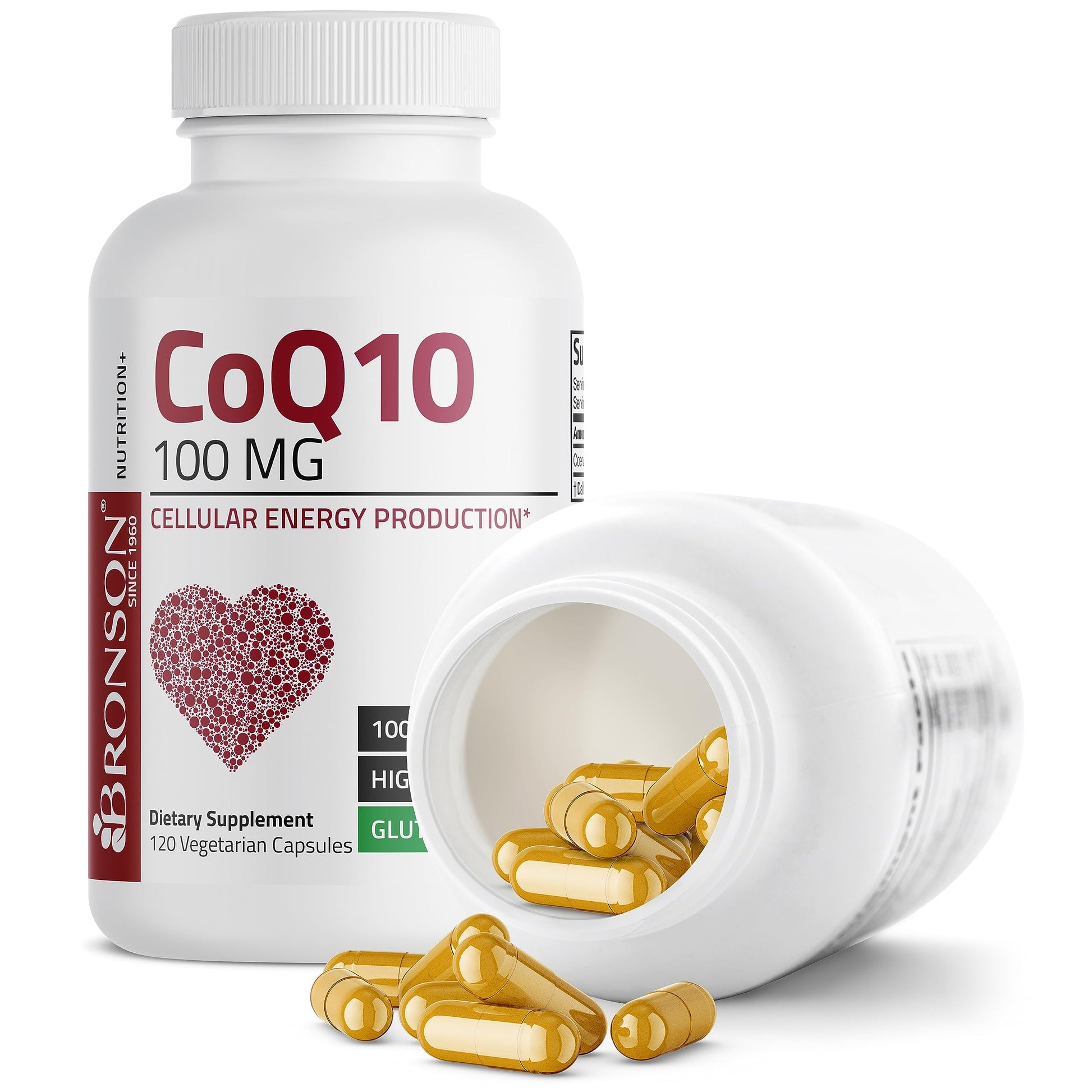 Bronson CoQ10 100 MG High Potency Cellular Energy Production, 120 Vegetarian Capsules Bronson buy supplements canada