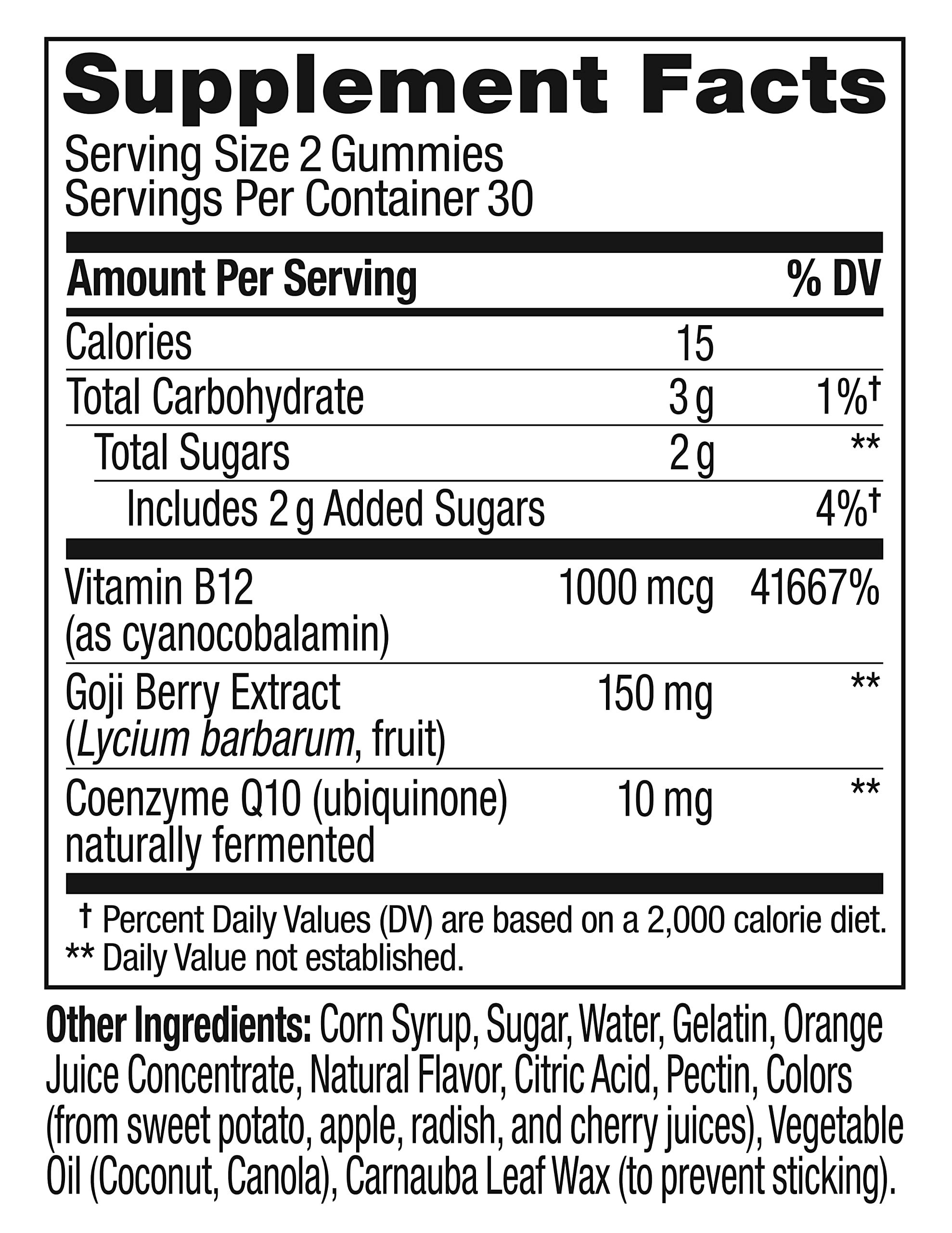 OLLY Extra Strength Daily Energy Gummy, Caffeine Free, 1000mcg Vitamin B12, CoQ10, Goji Berry, Adult Chewable Supplement OLLY buy supplements canada