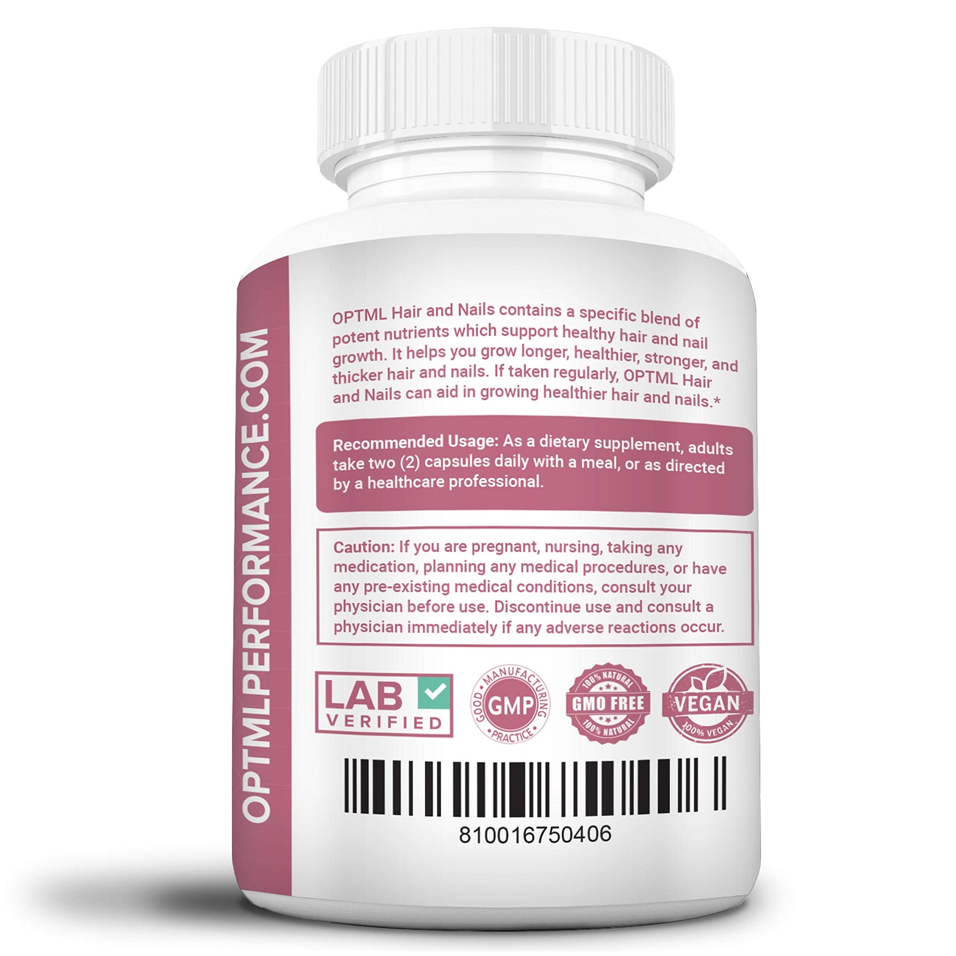 OPTML Hair and Nail Vitamins for Hair Growth and Thickness, Biotin-Infused Hair Pills, Hair Vitamins for Faster Hair Growth and Healthy Nails, for Women and Men, 60 Capsules OPTML buy supplements canada