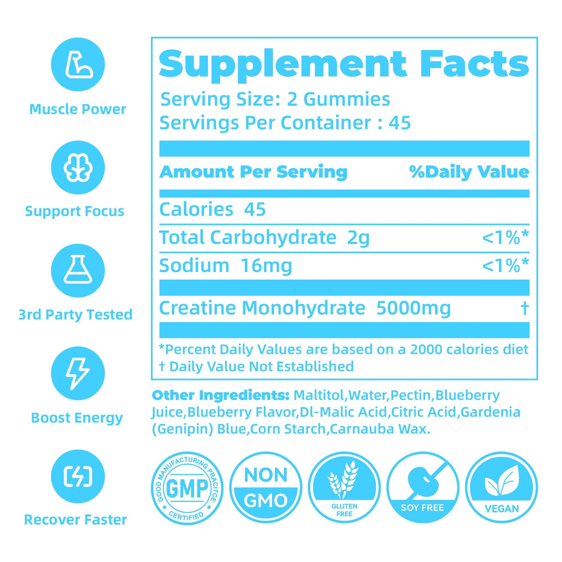 novomins Creatine Monohydrate Gummies 5000mg for Men & Women, Chewables Creatine Monohydrate for Muscle Strength, Muscle Builder, Energy Boost, Pre-Workout Supplement novomins buy supplements canada
