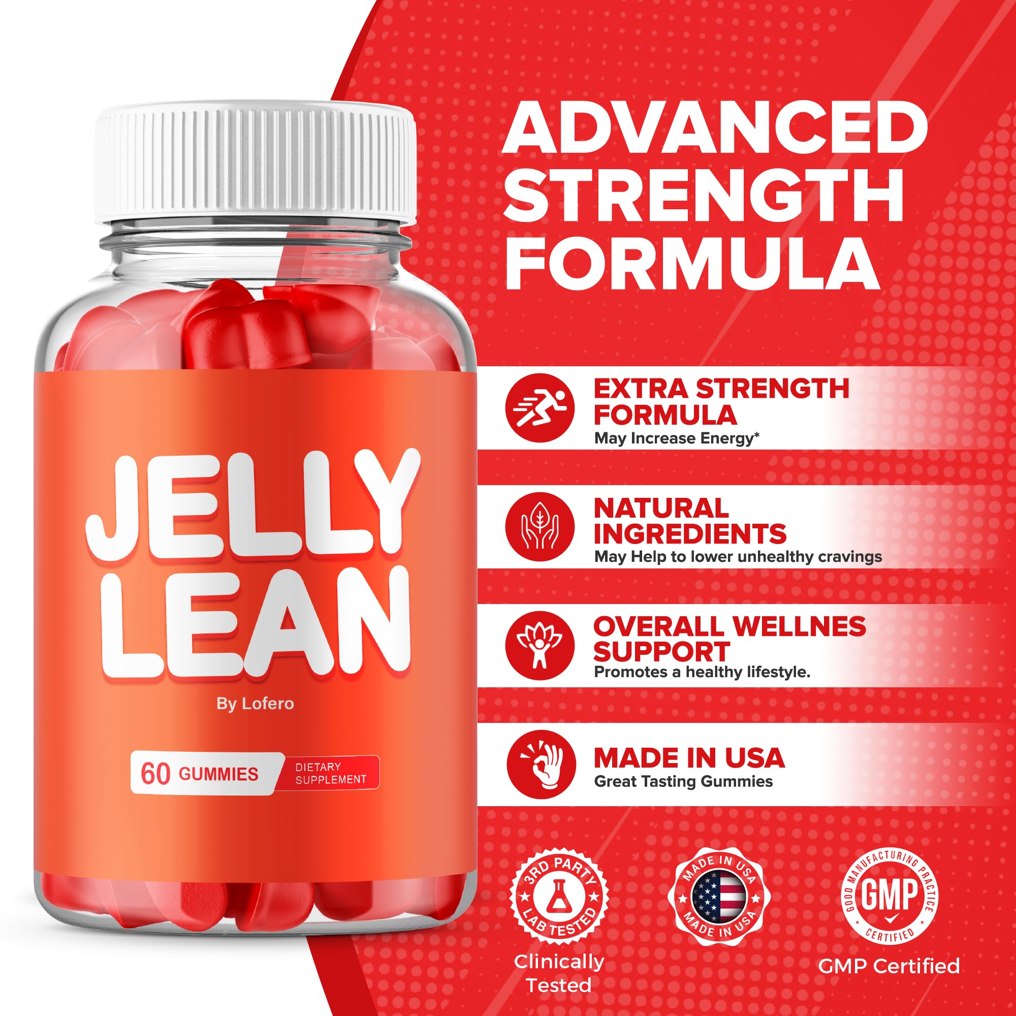 (2 Pack) Jelly Lean Gummies, JellyLean Gummys Loss Support Formula, Premium All-Natural Ingredients Advanced Maximum Strength for Overall Health & Wellness Supplement Lofero buy supplements canada