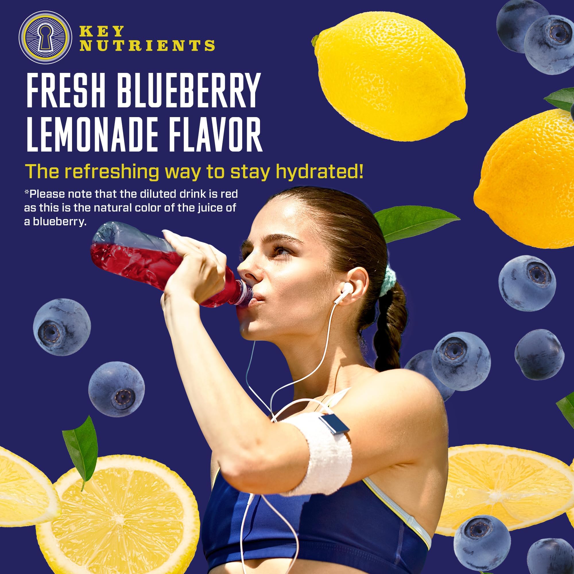 KEY NUTRIENTS Multivitamin Electrolytes Powder No Sugar - Fresh Blueberry Lemonade KEY NUTRIENTS buy supplements canada
