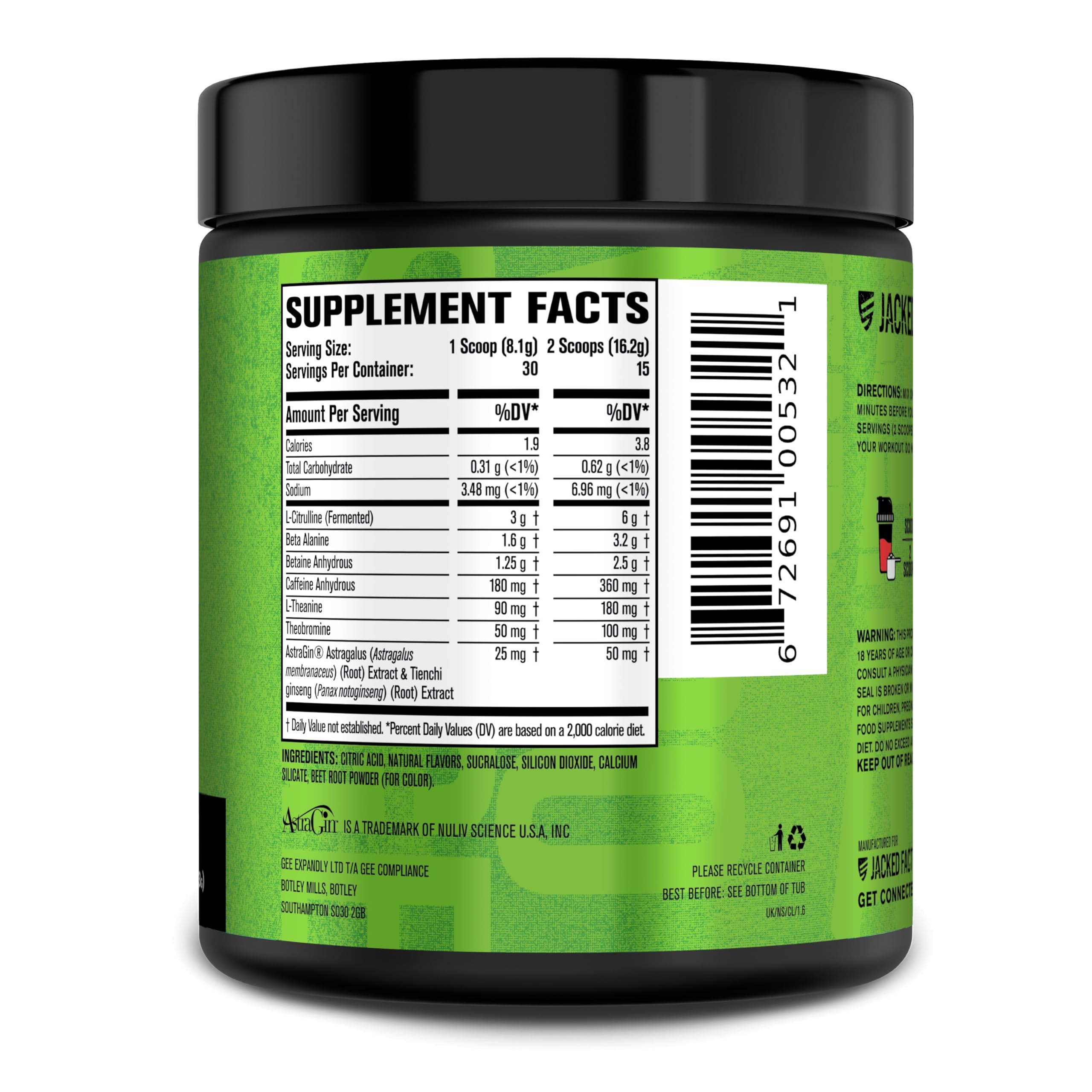 Jacked Factory NITROSURGE Pre Workout Supplement - Endless Energy, Instant Strength Gains, Clear Focus, Intense Pumps - NO Booster & Preworkout Powder with Beta Alanine Jacked Factory buy supplements canada