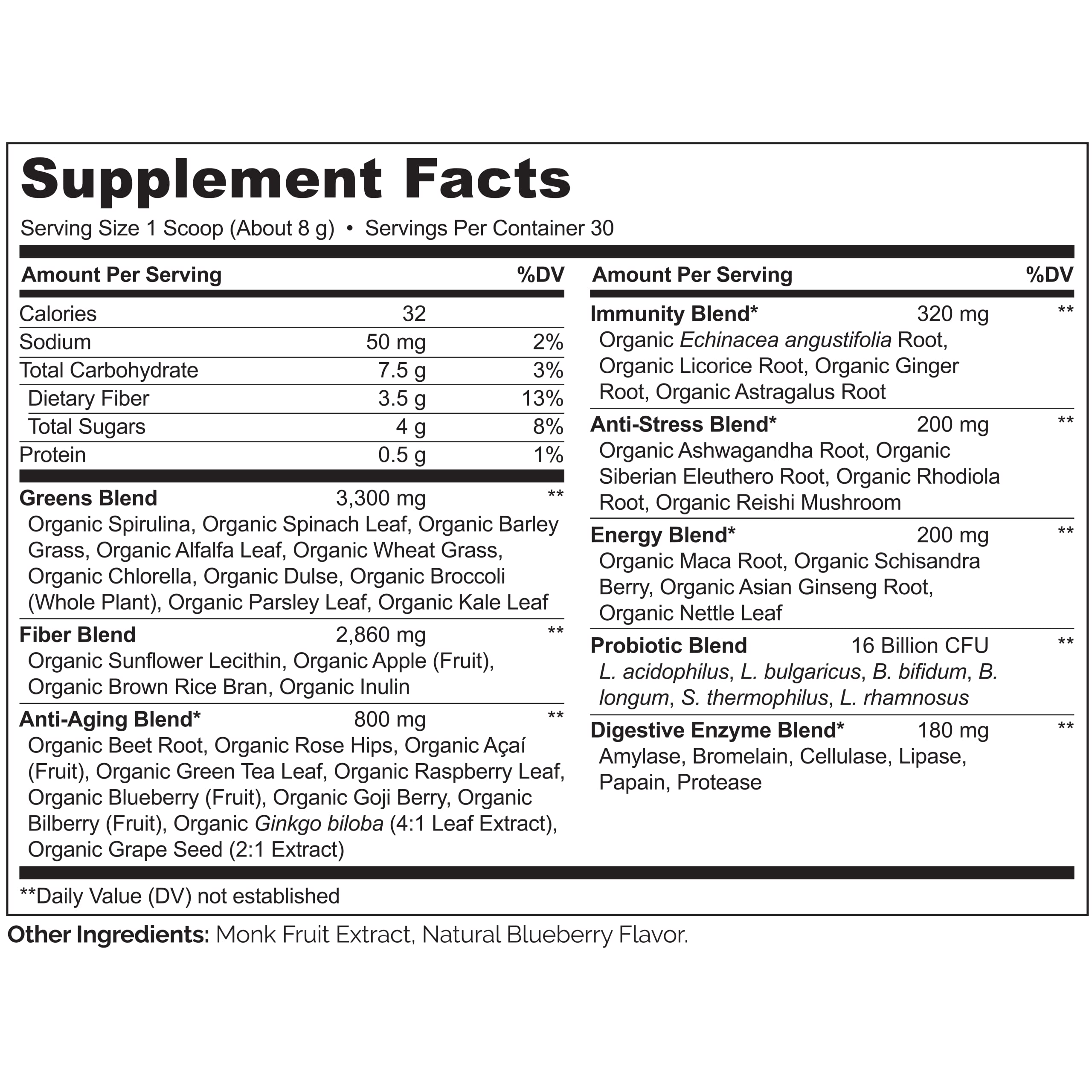 NATURELO Raw Greens Superfood Powder - Wild Berry Flavor - Boost Ener NATURELO buy supplements canada