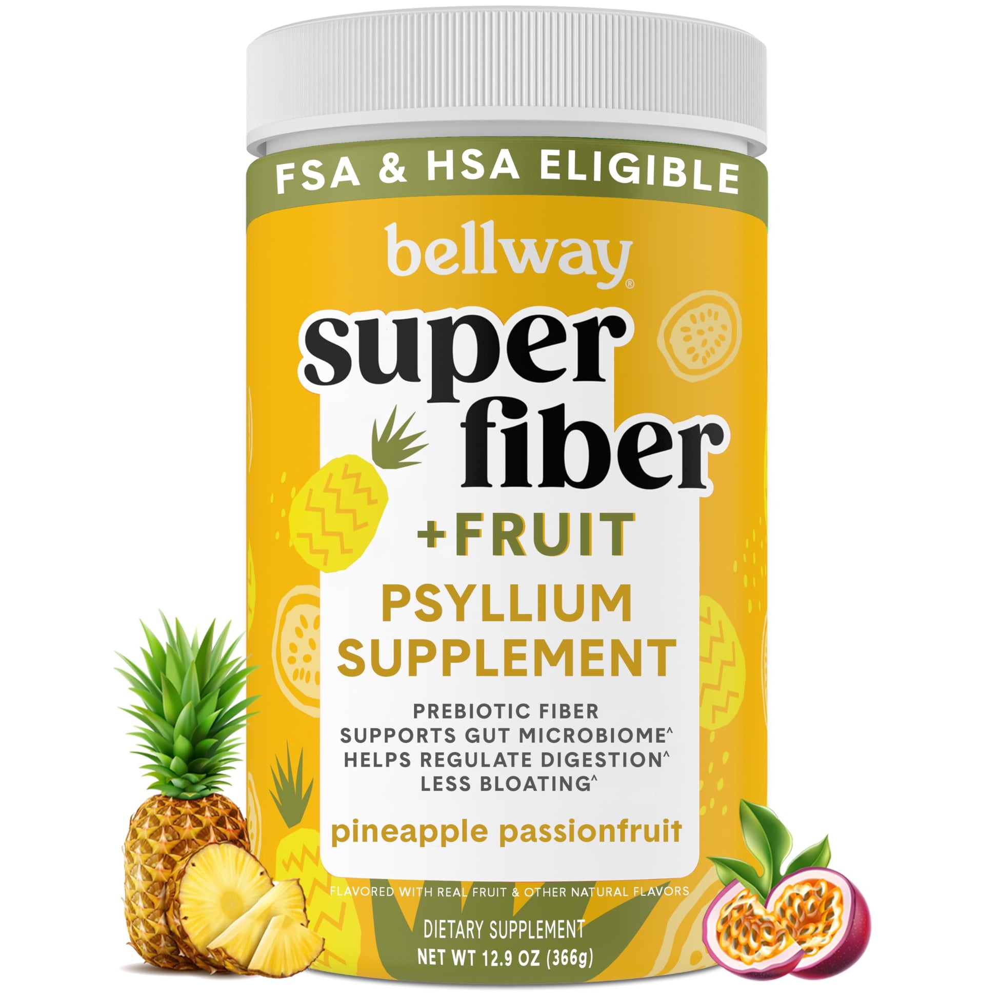 Bellway Super Fiber Powder + Fruit, Sugar Free Organic Psyllium Husk Powder Fiber Supplement for Regularity, Bloating Relief & Digestive Health, Plant-Based, Bellway buy supplements canada