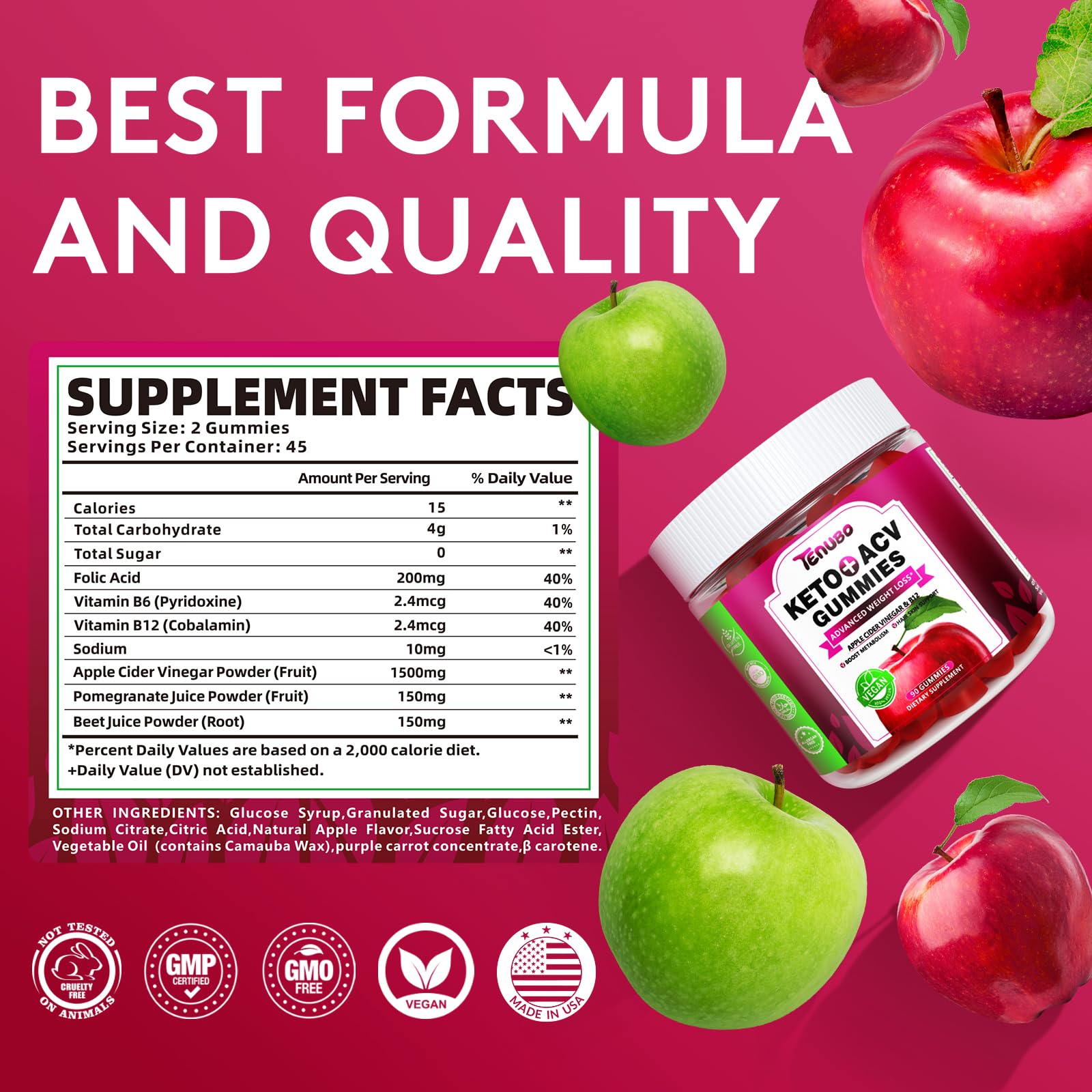 Tenubo Keto ACV Gummies Advanced Weight Loss - 90 Count Speedy Keto Acv Tenubo buy supplements canada
