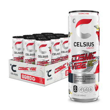 CELSIUS Sparkling Cosmic Vibe, Functional Essential Energy Drink 12 Fl Oz (Pack of 12) CELSIUS buy supplements canada