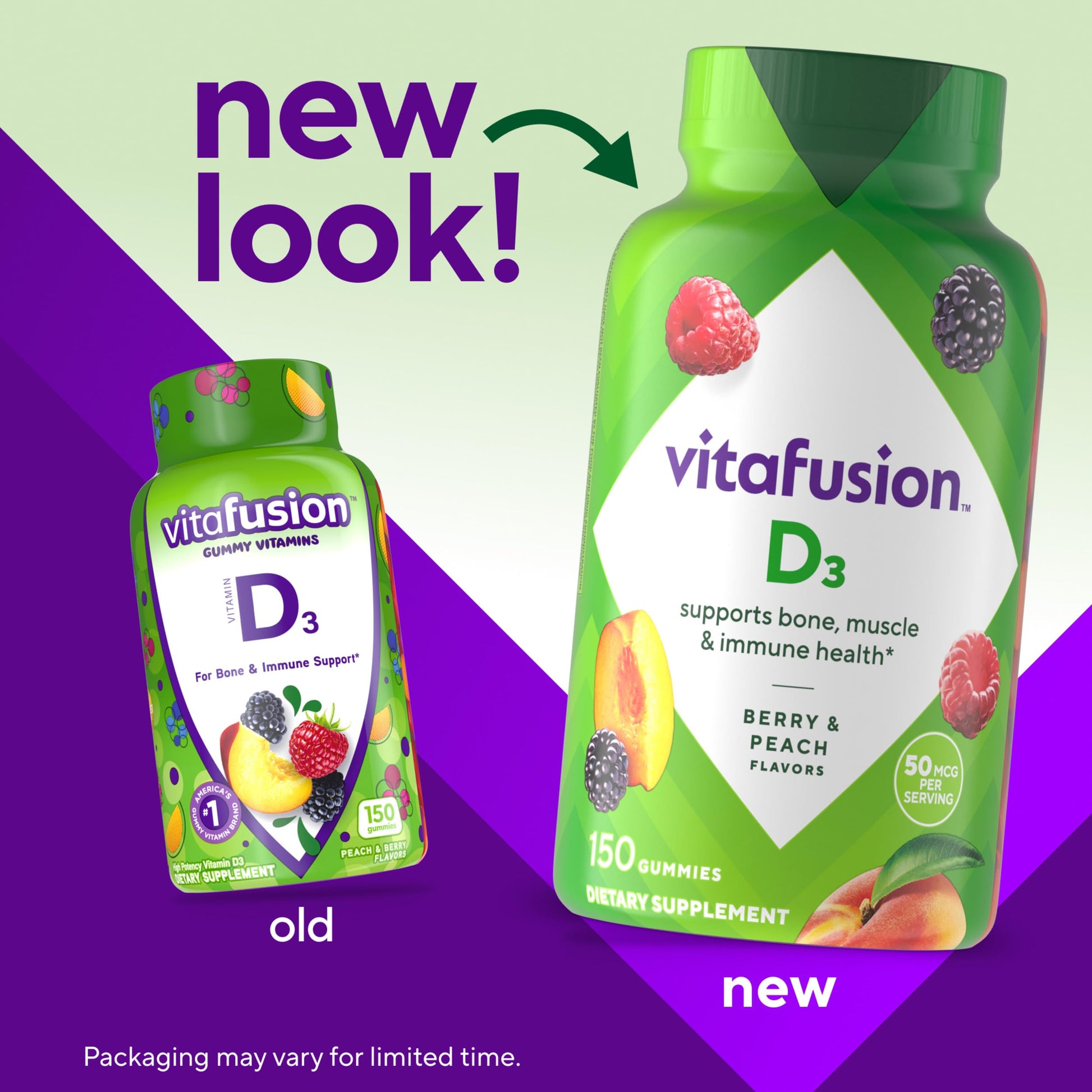 vitafusion Vitamin D3 Gummies, Bone and Immune Support, Peach, Blackberry, Strawberry Flavored Vitafusion buy supplements canada