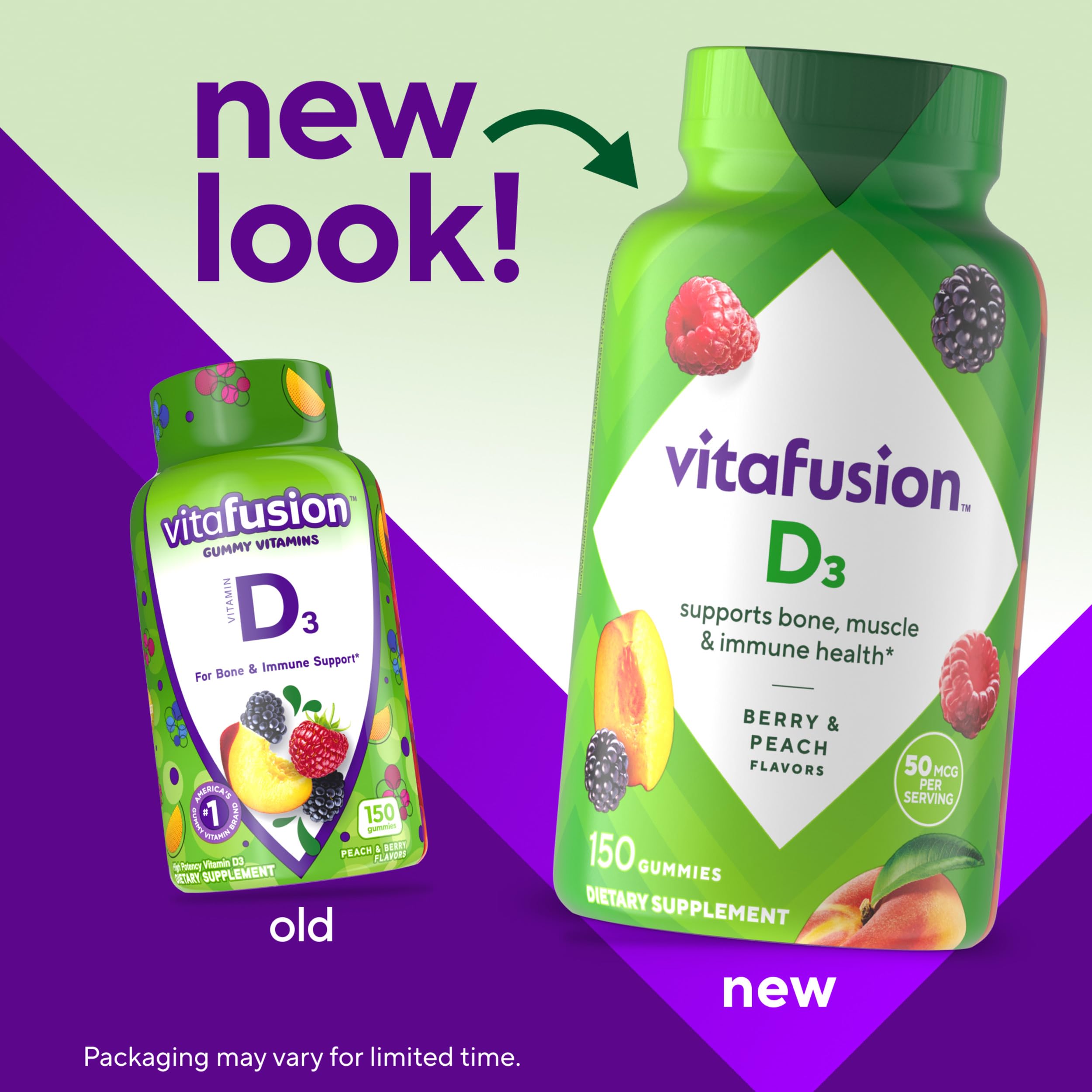 vitafusion Vitamin D3 Gummies, Bone and Immune Support, Peach, Blackberry, Strawberry Flavored Vitafusion buy supplements canada