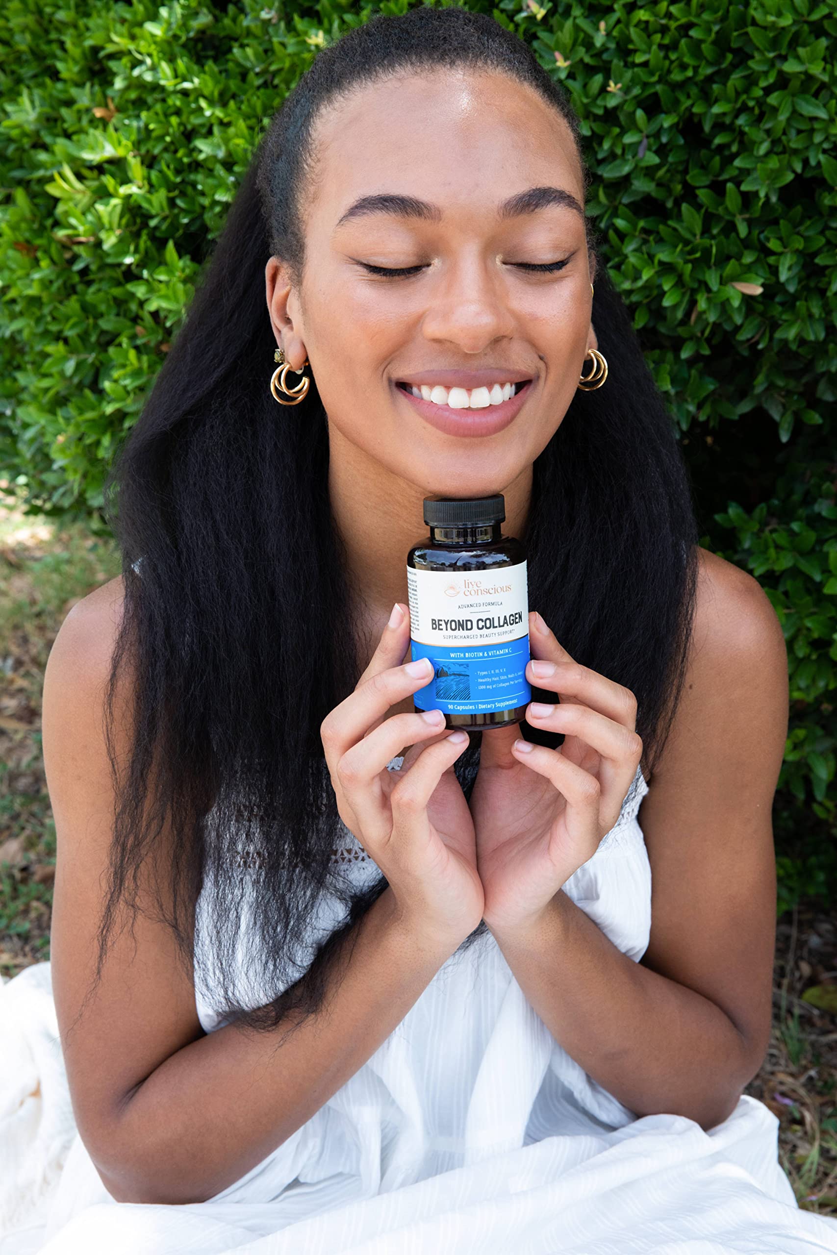 Live Conscious Beyond Collagen Multi Collagen Capsules - Types I, II, III, V & X - Hydrolyzed Blend with Biotin & Vitamin C for Hair, Skin, Nails 90 Capsules Live Conscious buy supplements canada