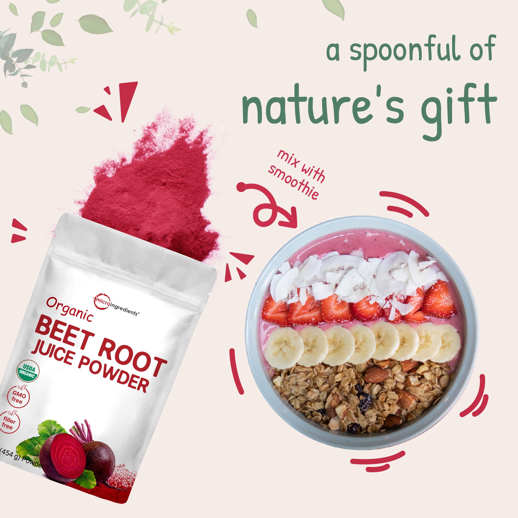 Micro Ingredients Organic Beet Root Powder, 1 Pound, Cold Pressed and Water Soluble Micro Ingredients buy supplements canada
