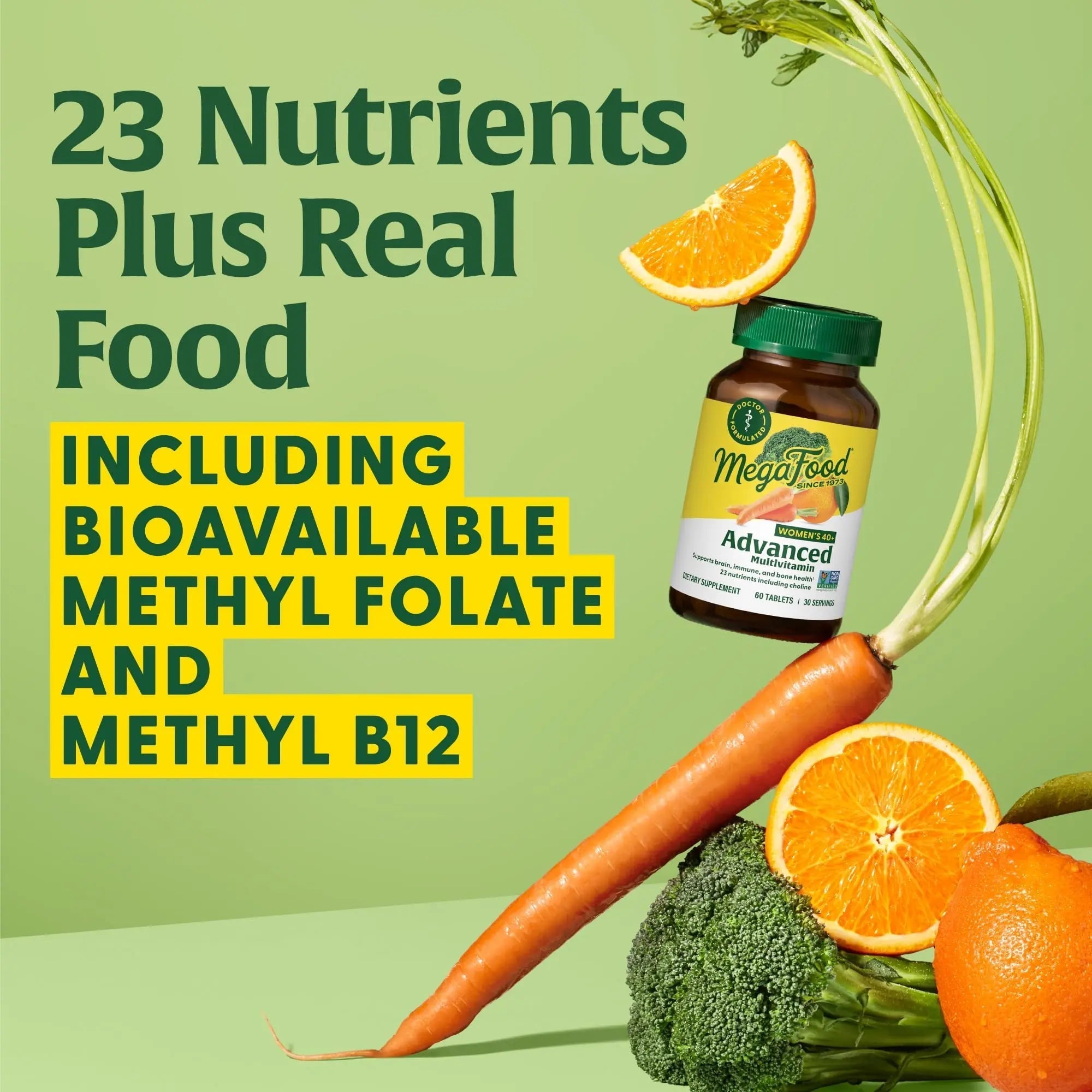 MegaFood Women's 40+ Multivitamin - Multivitamin Supplement for Women with Iron, Vitamins C, B12, K2, A, B6, Choline, and more MegaFood buy supplements canada