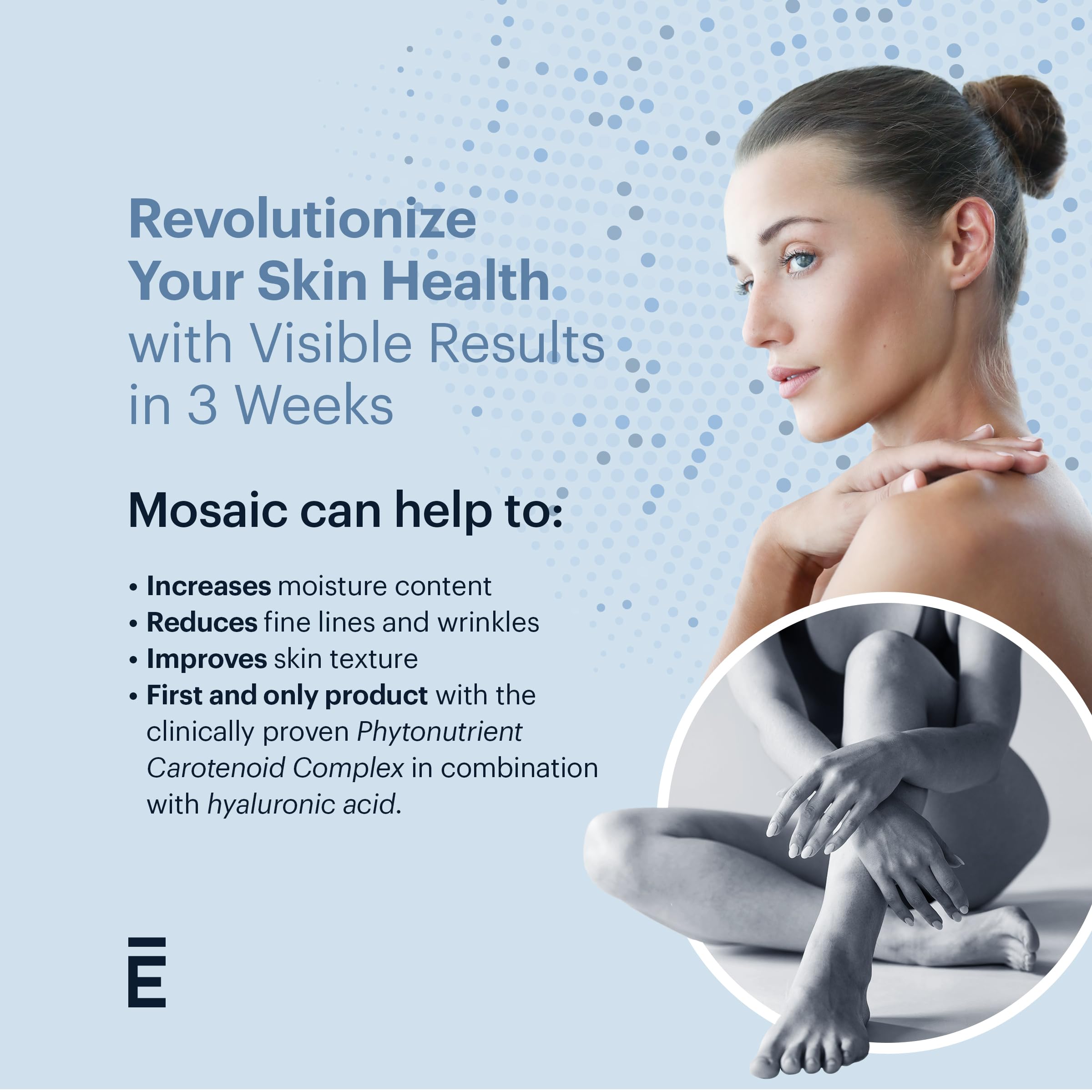 ELYSIUM Mosaic - Hyaluronic Acid Supplement - Clinically Proven - Fights Fine Lines & Skin Aging - Collagen Supplement - 30-Day Supply (Vegan Softgels) ELYSIUM buy supplements canada