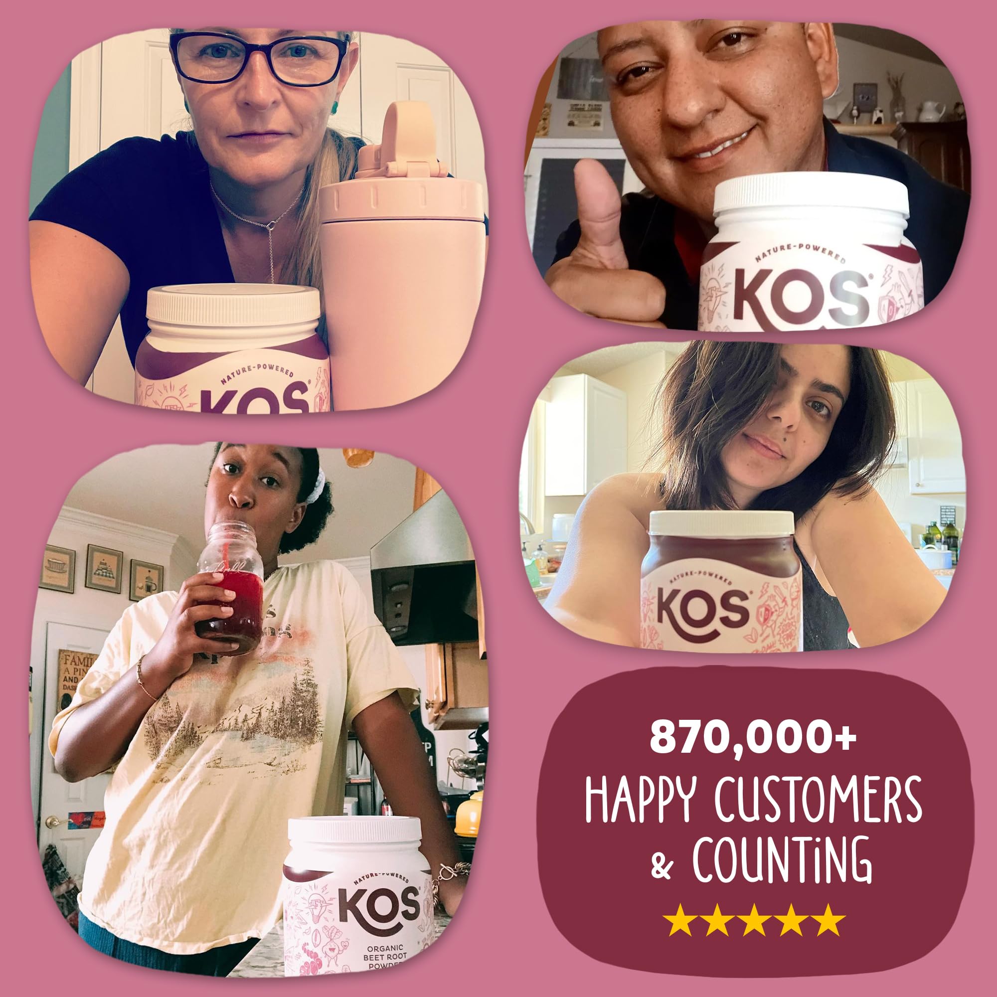 KOS Organic Beet Root Powder, USDA Organic - Natural Nitric Oxide Booster, Superfood Plant Based Beetroot Antioxidant, Supports Active Lifestyle & Healthy Circulation, KOS buy supplements canada
