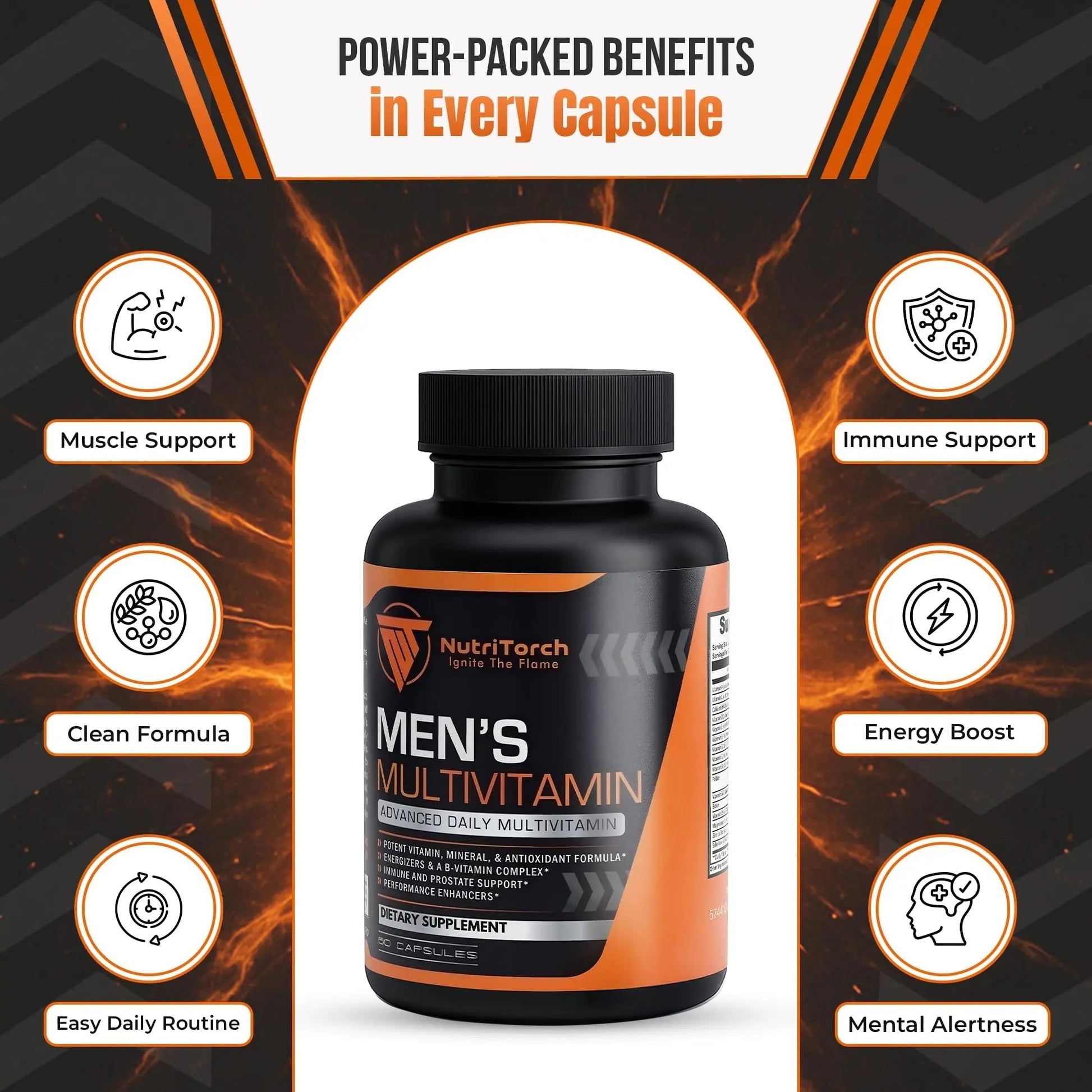 NutriTorch Multivitamin for Men – Adult Dietary Supplement with Vitamins A, C & D, Minerals & Antioxidants for Immune Support, Increased Energy NutriTorch buy supplements canada