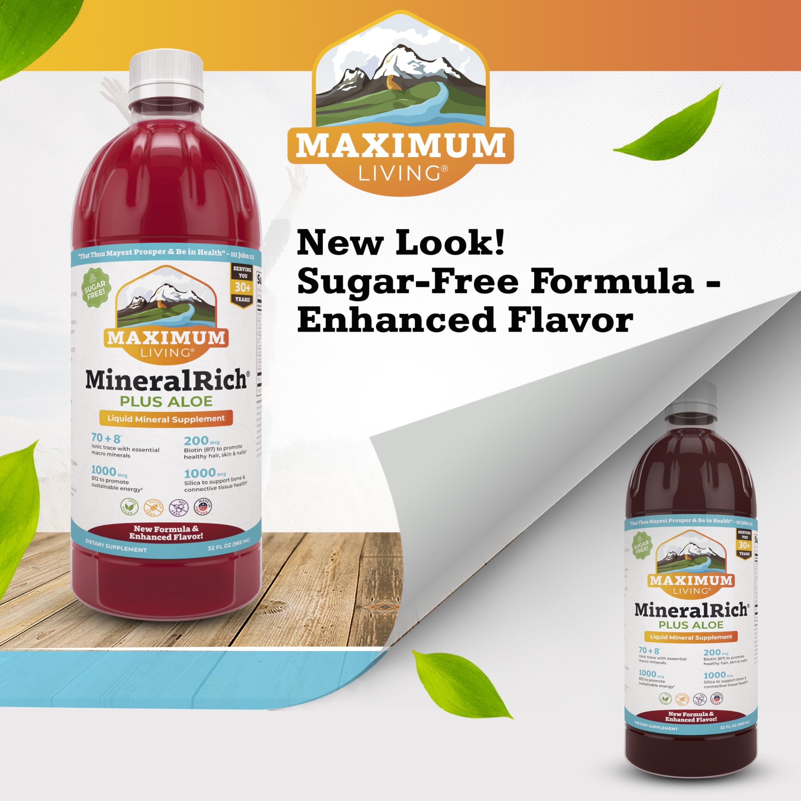 Maximum Living MineralRich Minerals Supplement with Aloe - Liquid Blend of Vitamins and Trace Minerals - 32 oz Maximum Living buy supplements canada