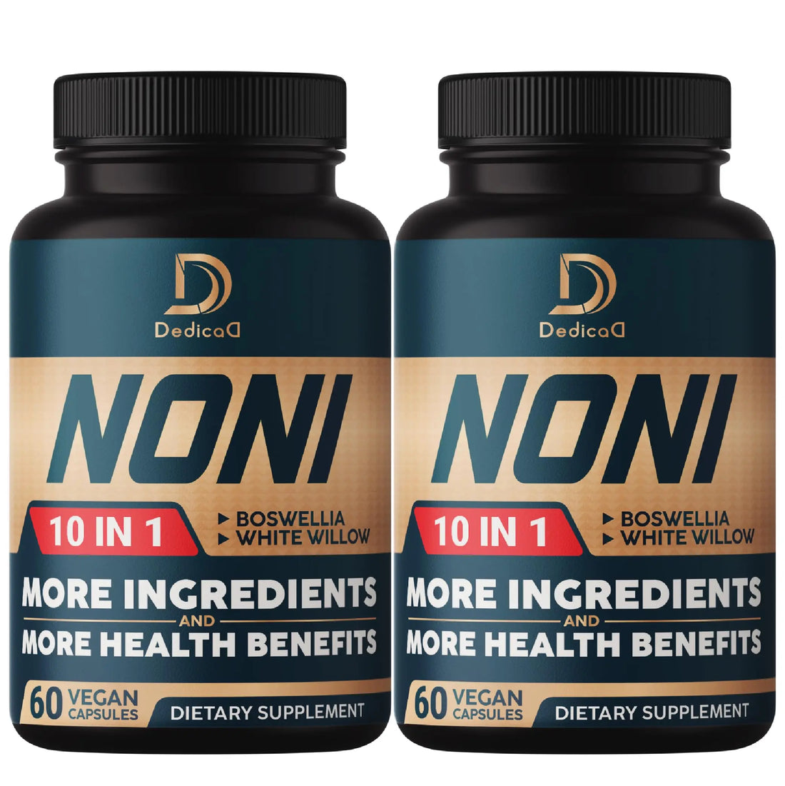 DEDICAD 10in1 Noni Capsules - 4 Month Supply with Elderberry, Boswellia, Turmeric, Ginger & More - Support Muscle, Joint, Digestive & Immune - 2 Packs of 60 Vegan Capsules, Non-GMO & Gluten-Free DEDICAD buy supplements canada