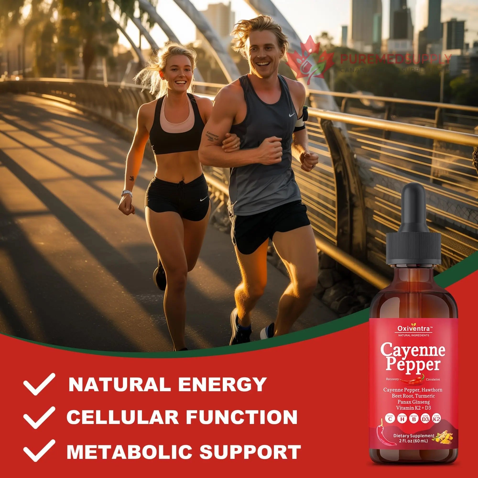 Cayenne Pepper Drops Liquid Supplement Smooth & Sweet Herbal Liquid + Hawthorn Berry, Vitamin D3 K2 Beet Root Powder, Ceylon Cinnamon, Turmeric Curcumin, Organic Panax Ginseng - 2fl oz Oxiventra buy supplements canada
