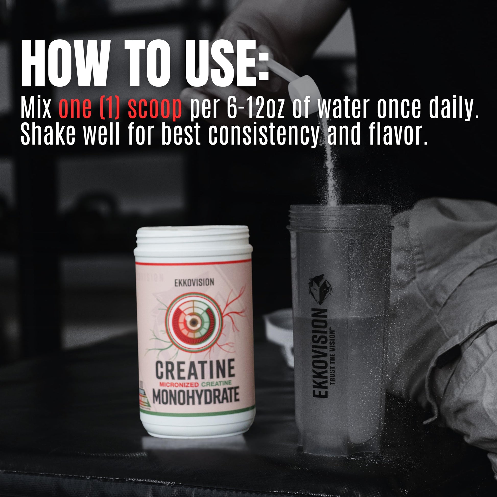 Ekkovision Creatine Monohydrate Powder, Micronized, Unflavored, Pre Workout & Post Workout Supplement for Men and Women, Energy Support, Easy to Mix in Shakes Ekkovision buy supplements canada