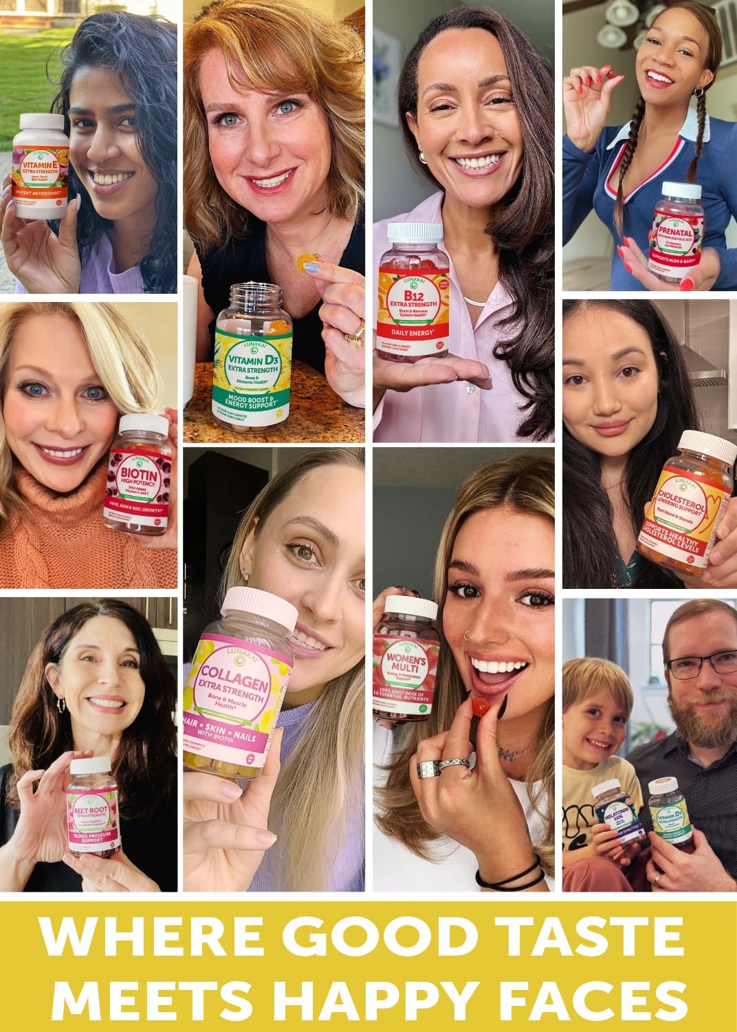 Lunakai USA Made Collagen Peptides Gummies - 200mg Non-GMO Anti-Aging Formula with Biotin, Zinc, Vitamins C Lunakai buy supplements canada