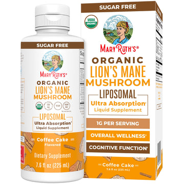 MaryRuth Organics Lions Mane Supplement | Ultra Absorption Liposomal | Full Spectrum Lion's Mane Mushroom | 200mg Beta-Glucans Per Serving | USDA Organic | Vegan | 7.6 oz | 15 Servings MARYRUTH'S buy supplements canada