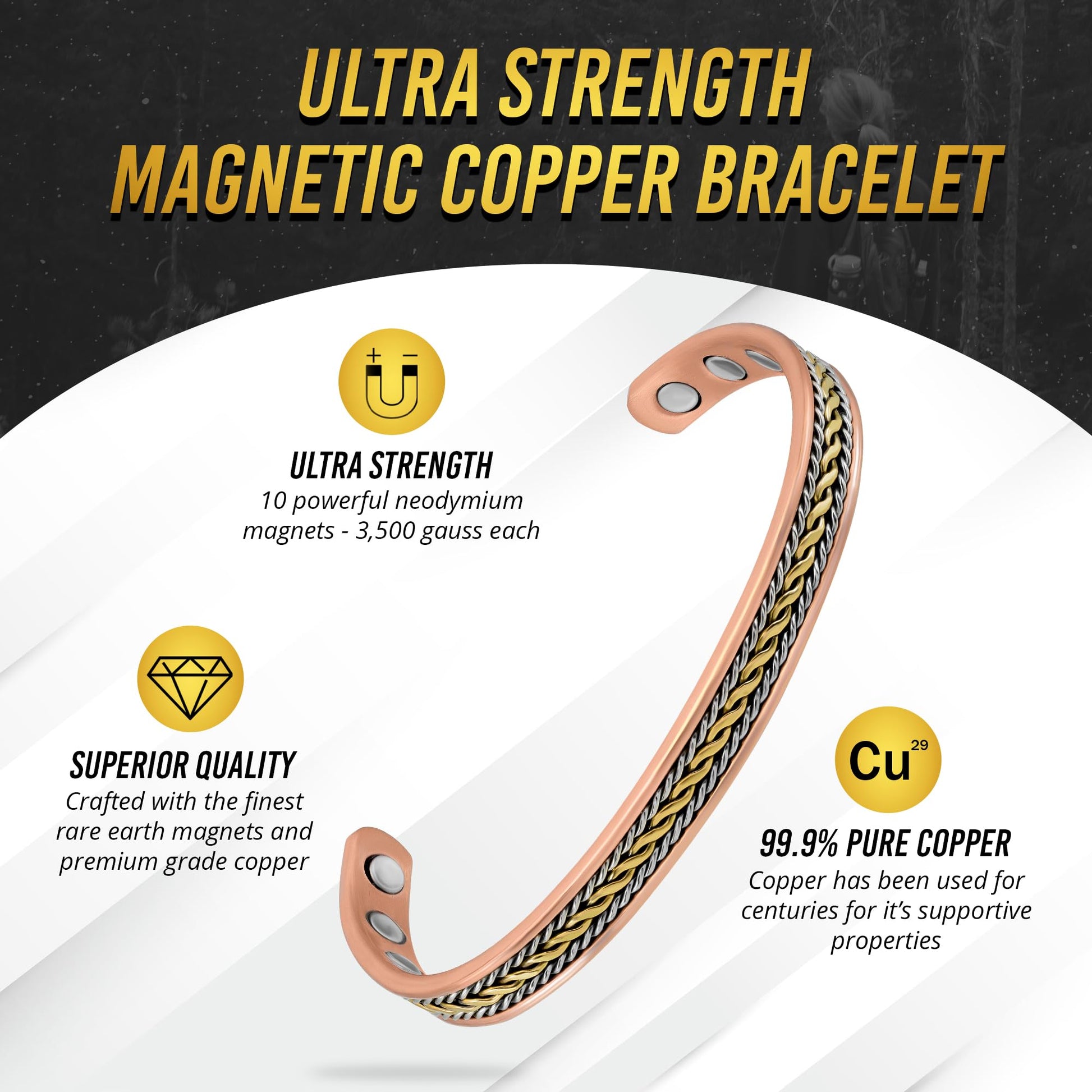 MagnetRX® Women's Copper Bracelet – Effective 99.9% Pure Copper Magnetic Therapy Bracelets MagnetRX buy supplements canada