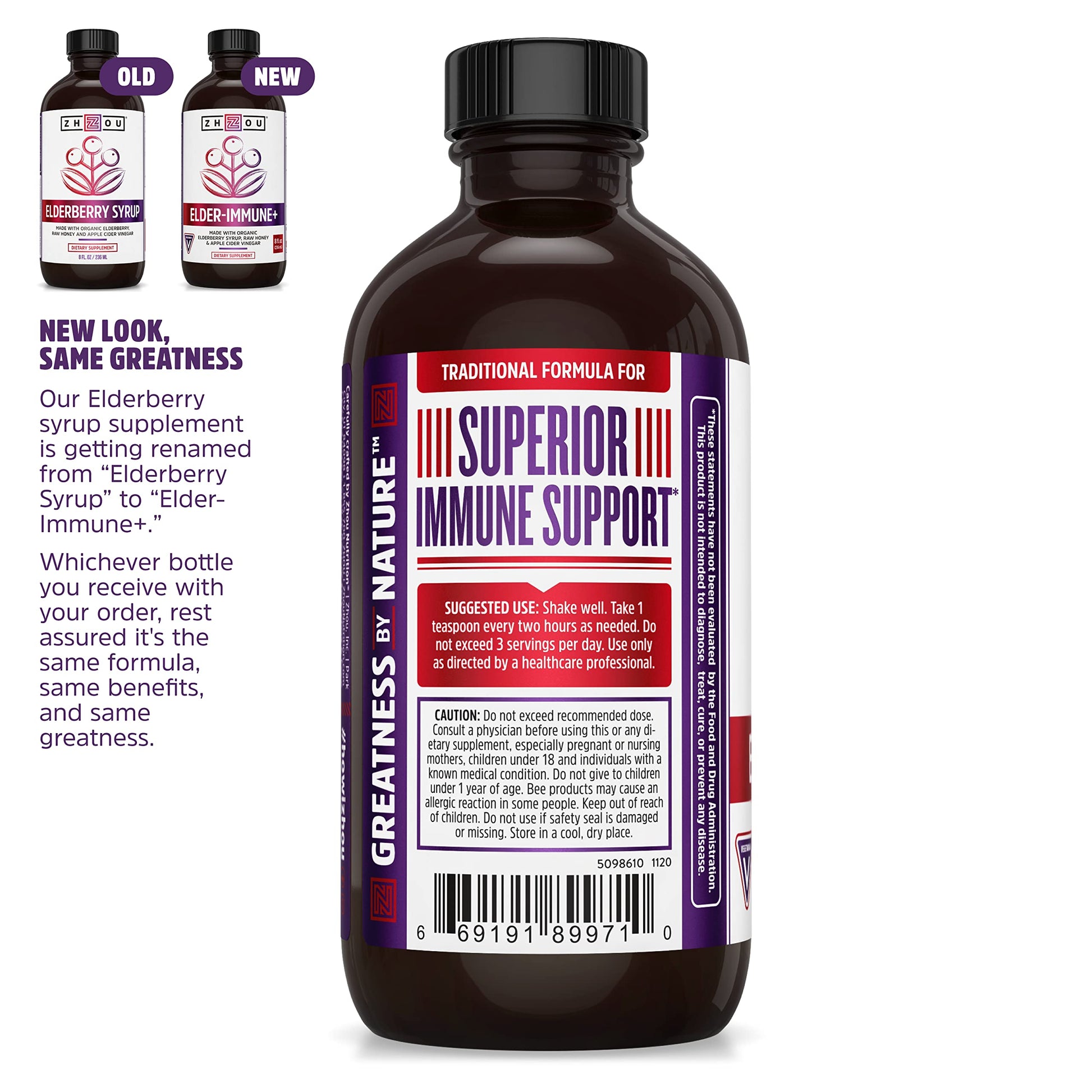 Zhou Nutrition Elderberry Syrup, Immune System Booster with Organic Elderberry Syrup Zhou Nutrition buy supplements canada