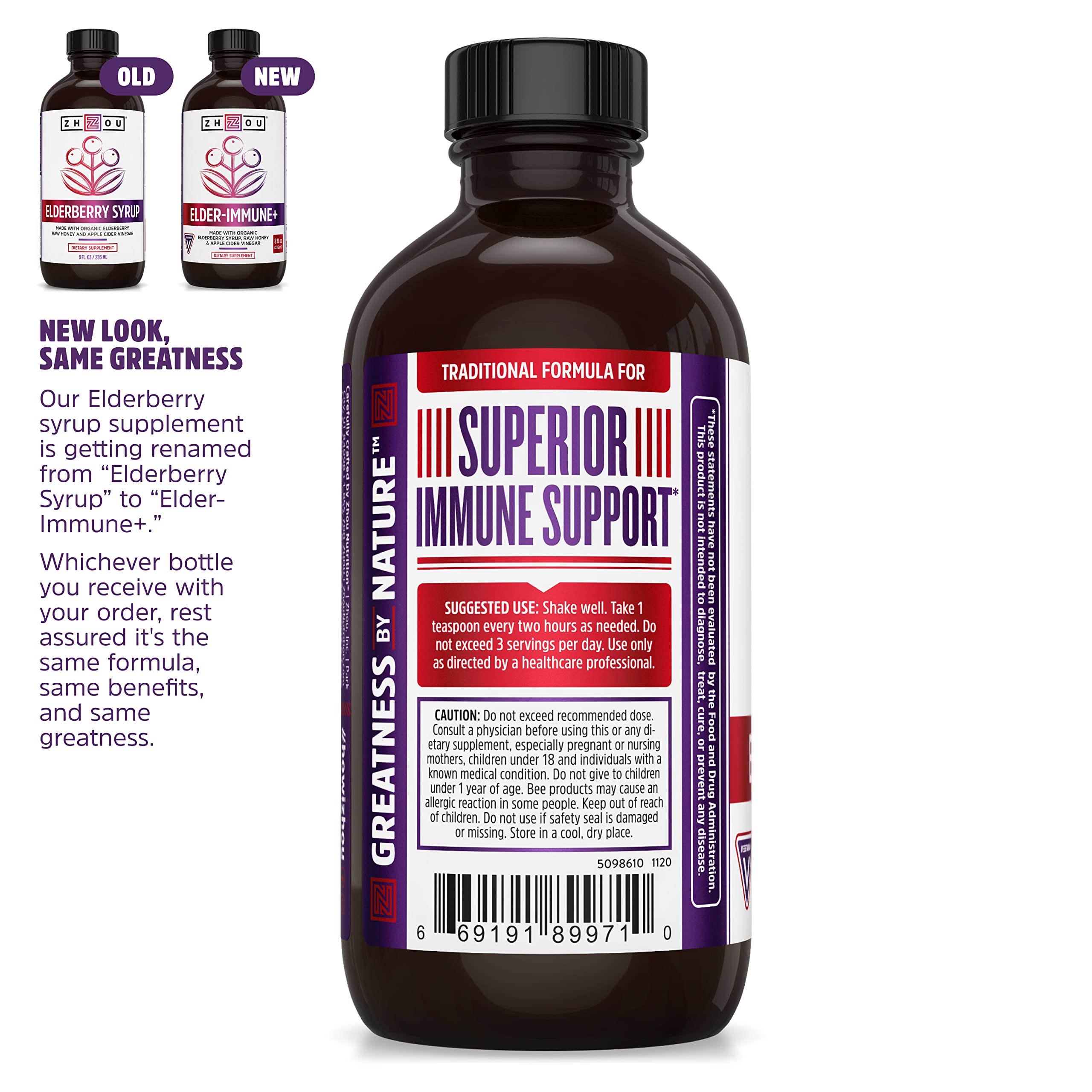 Zhou Nutrition Elderberry Syrup, Immune System Booster with Organic Elderberry Syrup Zhou Nutrition buy supplements canada