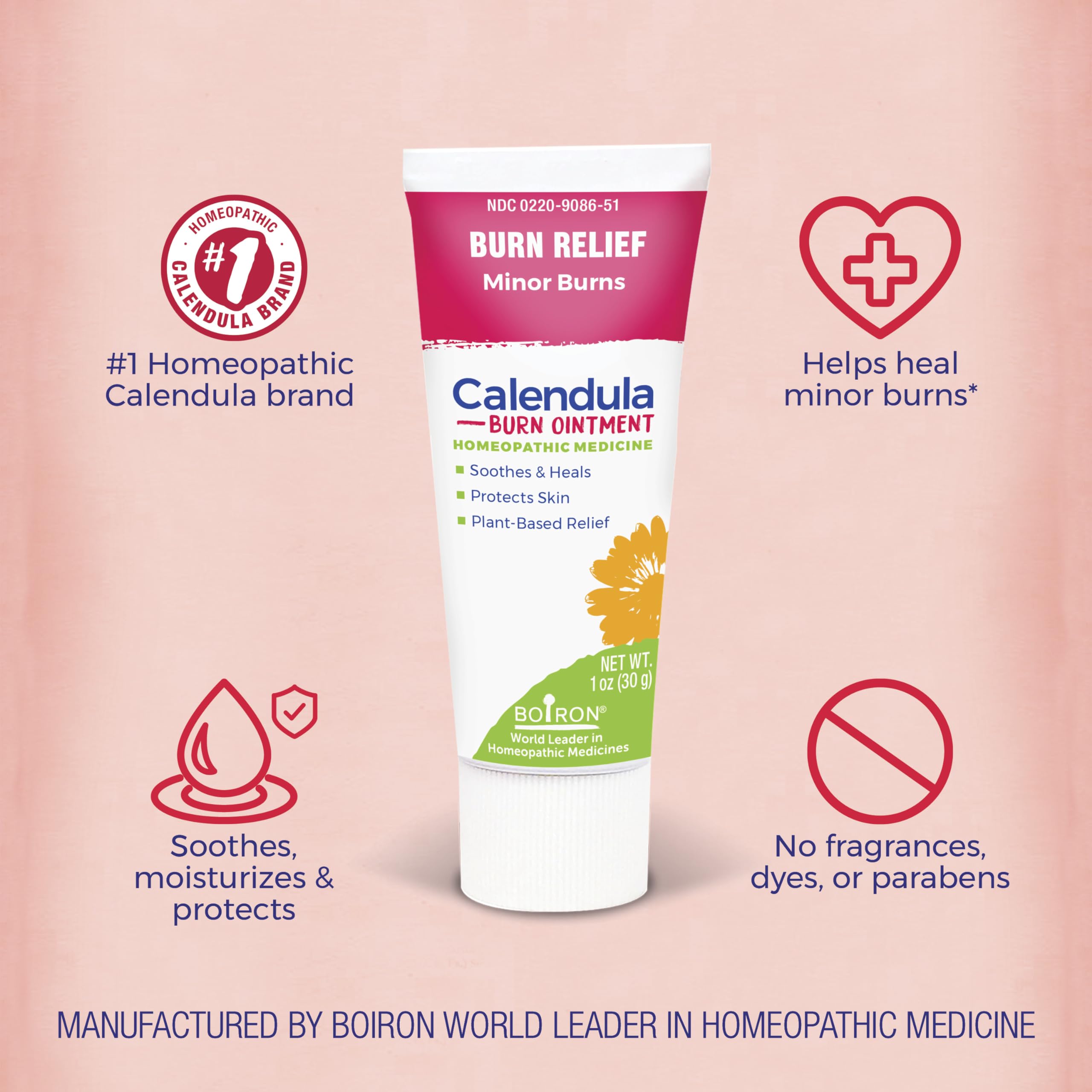 Boiron Calendula Burn Ointment for Relief from Minor Burns from Cooking, Friction, or Sunburns - 1 oz Boiron buy supplements canada