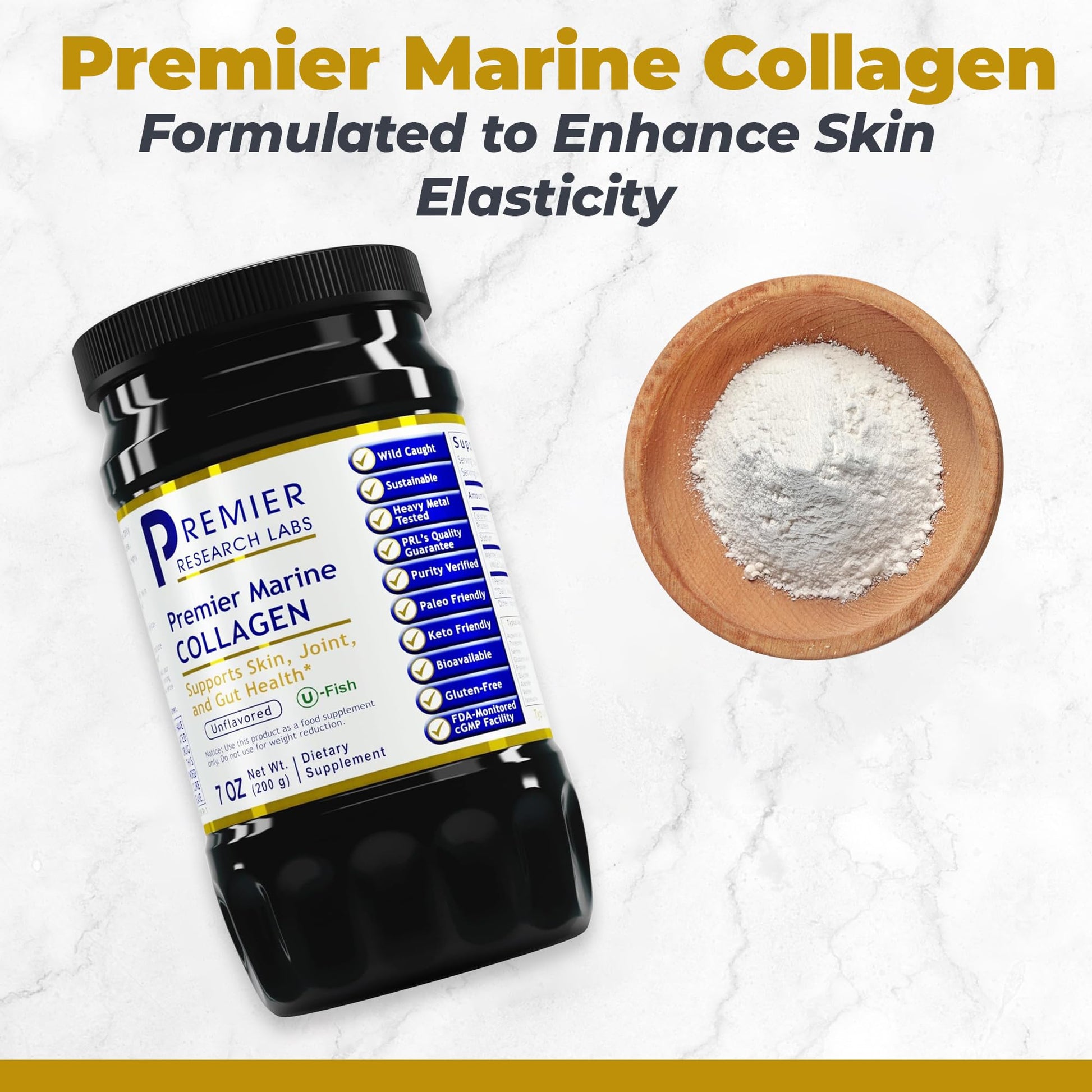 Premier Research Labs Marine Collagen - Marine Collagen Peptides, Hydrolyzed Marine Collagen Powder, Fish Collagen for Women and Men, 5g Collagen Per Serving for Skin, Joint, and Gut Health - 7 Oz Premier Research Labs buy supplements canada