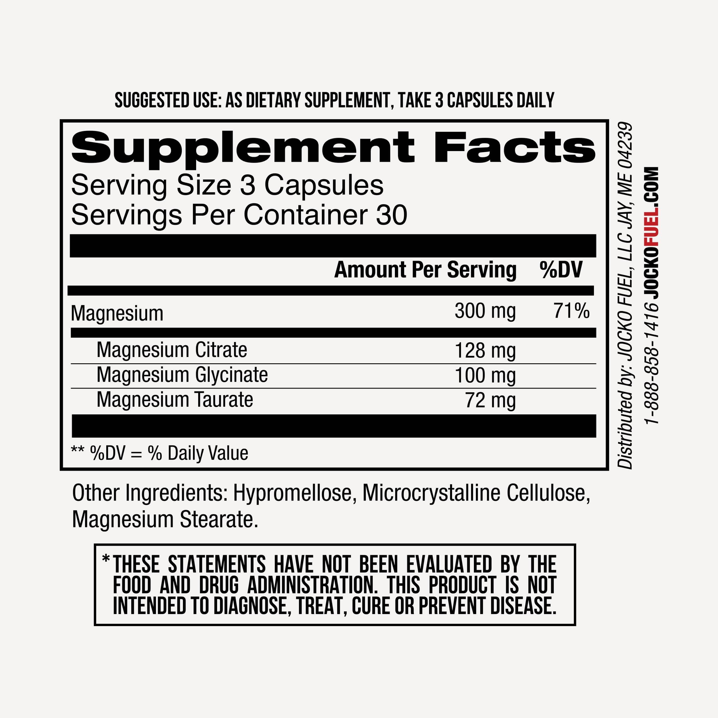 Jocko Fuel Magnesium Complex Supplement - Magnesium Glycinate, Citrate, & Taurate Capsules Dietary Supplement for Muscle Recovery & Relaxation, Heart, Nerve, Bone Support, & Sleep 30-Day Supply Jocko Fuel buy supplements canada