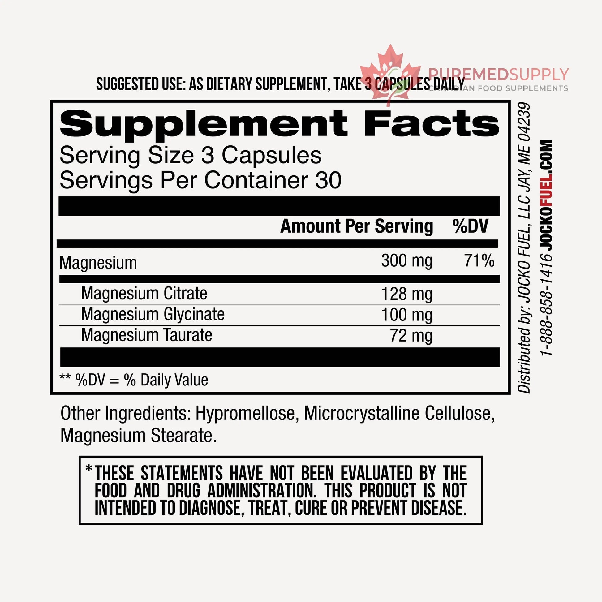 Jocko Fuel Magnesium Complex Supplement - Magnesium Glycinate, Citrate, & Taurate Capsules Dietary Supplement for Muscle Recovery & Relaxation, Heart, Nerve, Bone Support, & Sleep 30-Day Supply Jocko Fuel buy supplements canada
