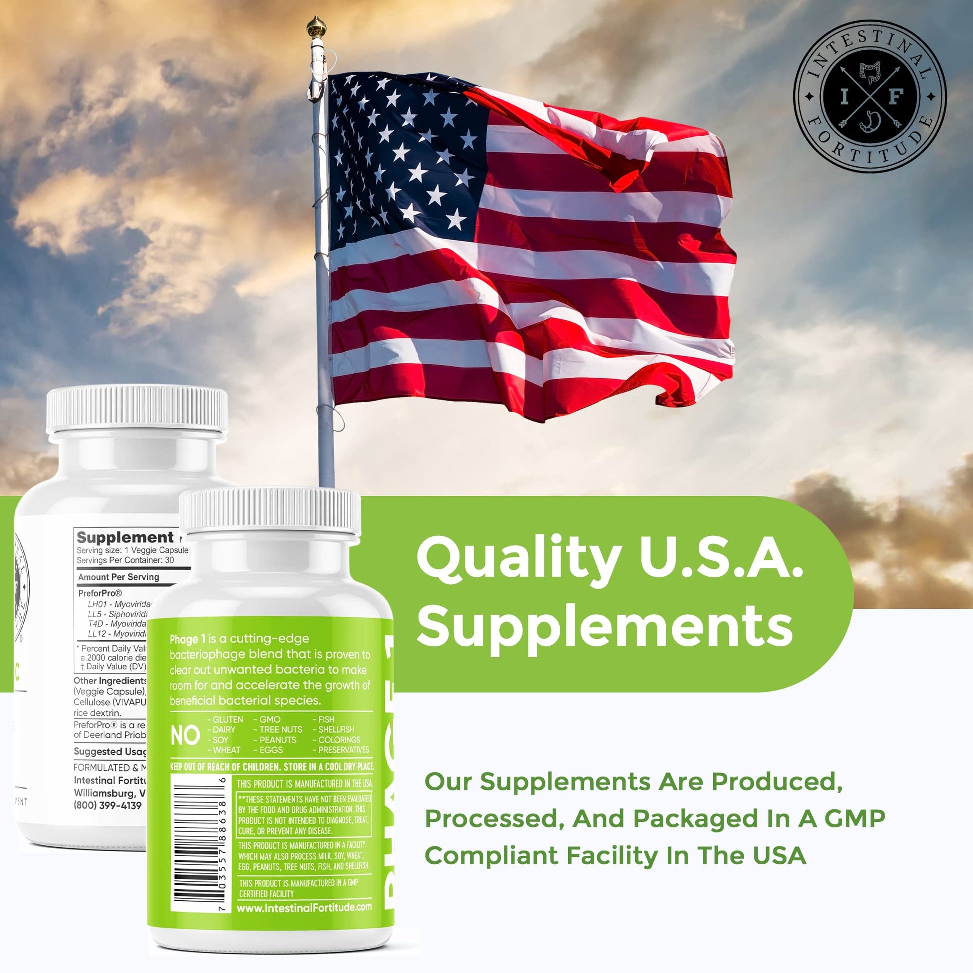 Intestinal Fortitude Phage 1 - Ultimate Gut Health Supplement, Total Restore Intestinal Defense, Patented Bacteriophage Blend for Gut Support, Digestive & Immune System Health, Destroy Bad Bacteria Intestinal Fortitude buy supplements canada