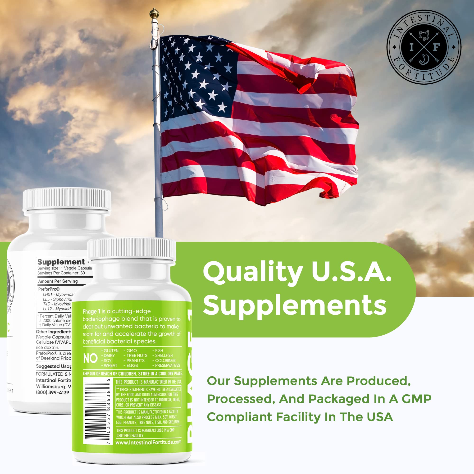 Intestinal Fortitude Phage 1 - Ultimate Gut Health Supplement, Total Restore Intestinal Defense, Patented Bacteriophage Blend for Gut Support, Digestive & Immune System Health, Destroy Bad Bacteria Intestinal Fortitude buy supplements canada