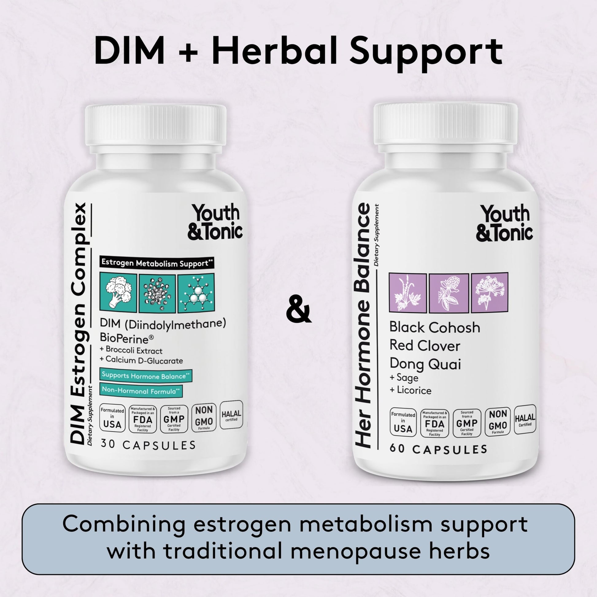 Youth & Tonic DIM Supplement for Women – Estrogen Metabolism & Hormonal Support – Menopause, Perimenopause & Premenopausal Bundle, 90 Capsules Youth & Tonic buy supplements canada