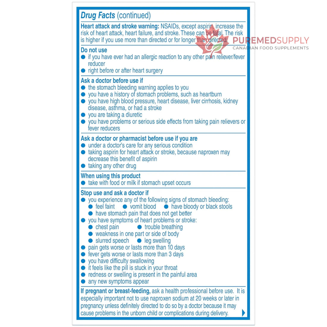 Aleve Pain Relief Naproxen Sodium Caplets ‐ 50 Count Aleve buy supplements canada
