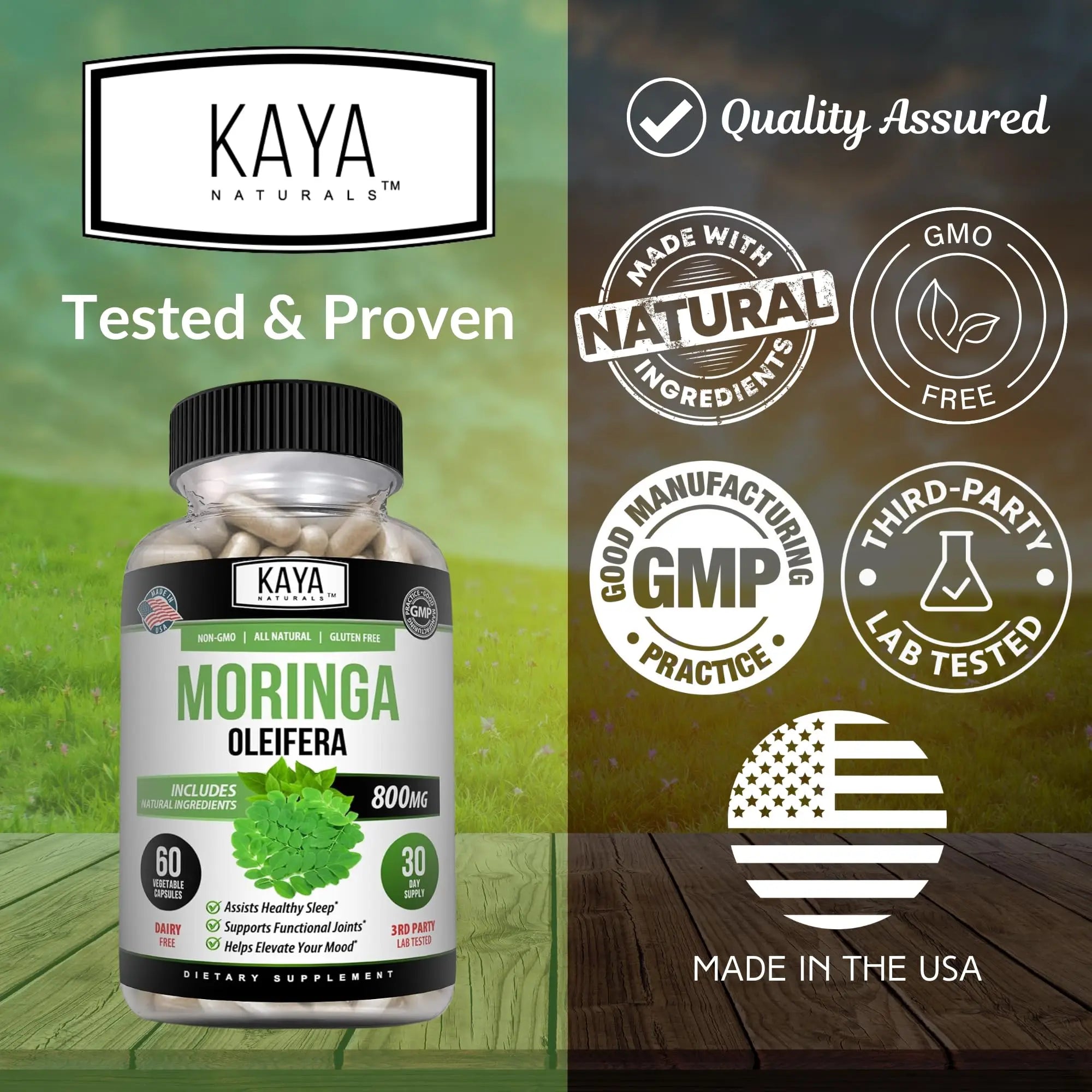 Kaya Naturals Moringa Leaf Extract - Complete Greens Superfood Supplement - Pure Miracle Tree Moringa - Boost Energy Naturally Kaya Naturals buy supplements canada