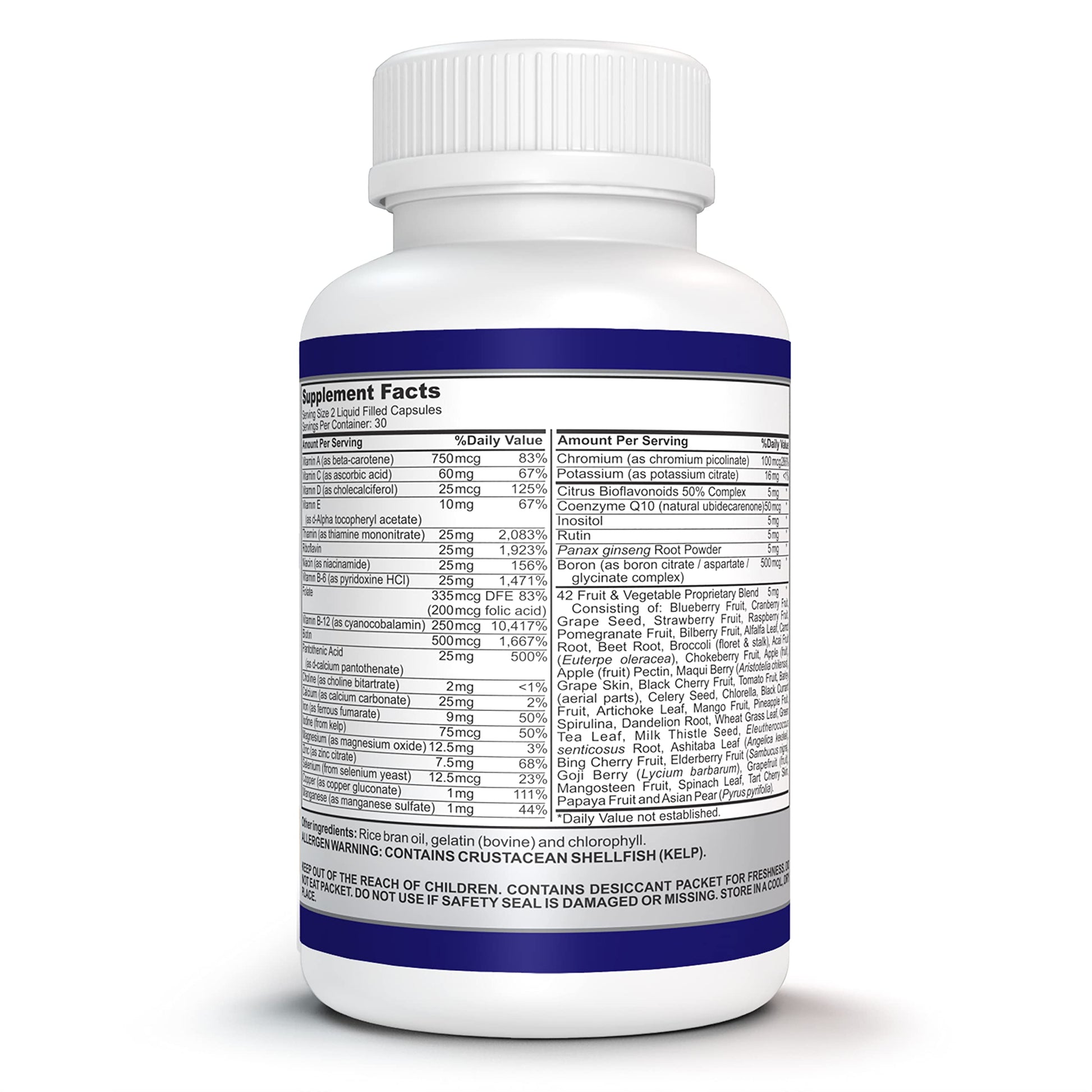 O!VITA Liquid Multivitamin Complete, with a Full Spectrum of Vitamins and Minerals, Plus 42 Fruits and Vegetable Proprietary Blend, Easy Absorption (60 Vegan Liquid Filled Capsules) O!VITA buy supplements canada