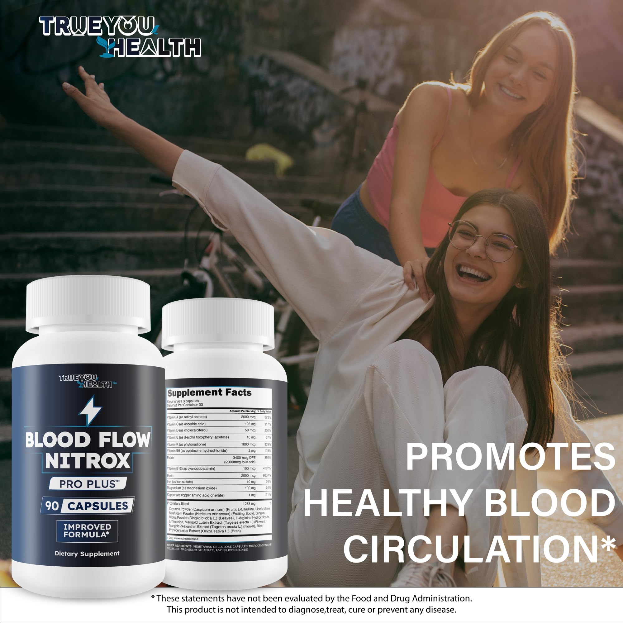 Blood Flow Nitrox Pro Plus - Improved Formula - Our Best Blood Circulation Supplements For Men - Vasodialators - Increase Blood Flow Care Blood Circulation Supplement Blood Flow Supplement For Men True You Health buy supplements canada