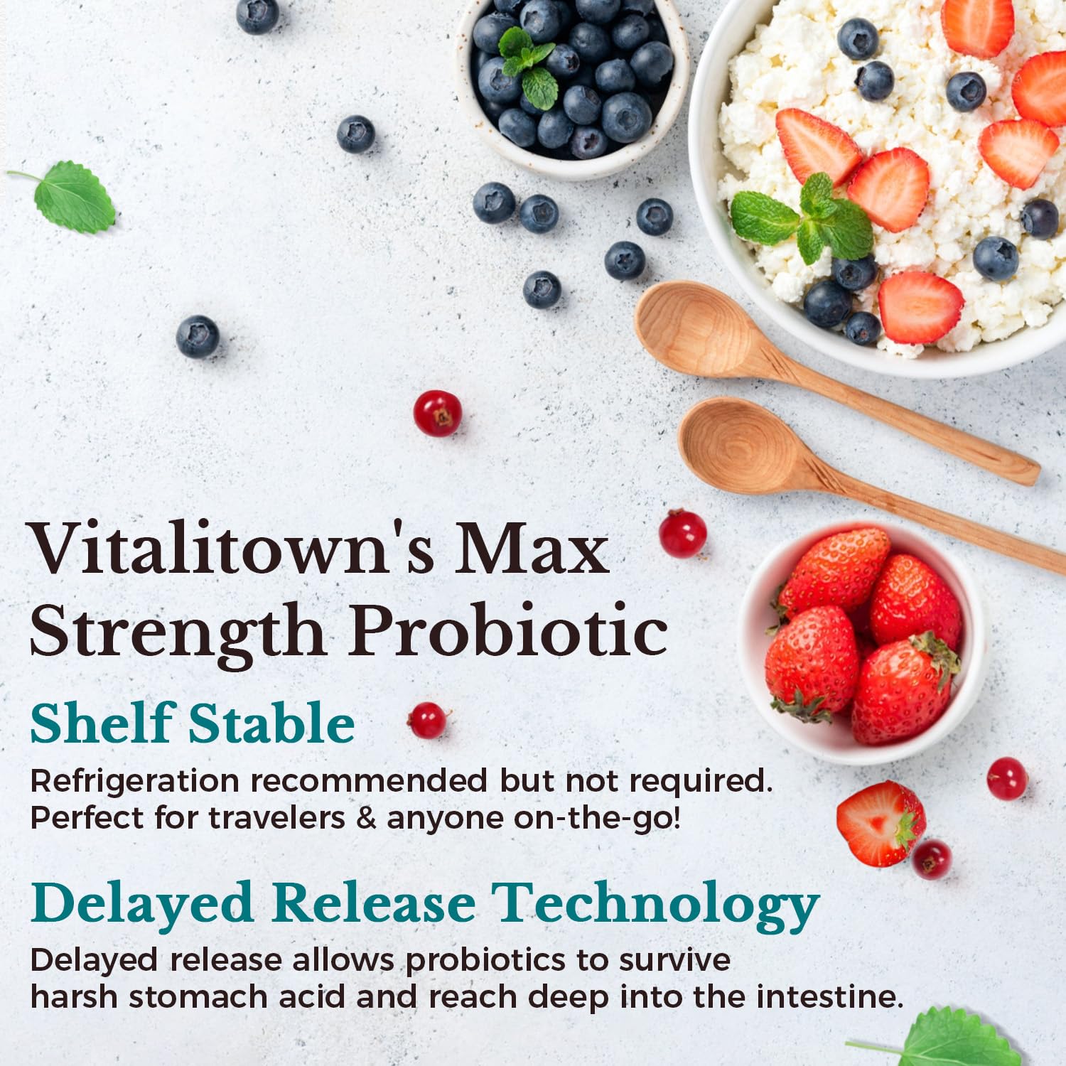 VITALITOWN Probiotics 120 Billion CFUs | 36 Strains, with Prebiotics & Digestive Enzymes for Men Women | Shelf Stable | Digestive Health & Immune Support | Vegan, Non-GMO | 30 Delayed Release Veg Caps Vitalitown buy supplements canada