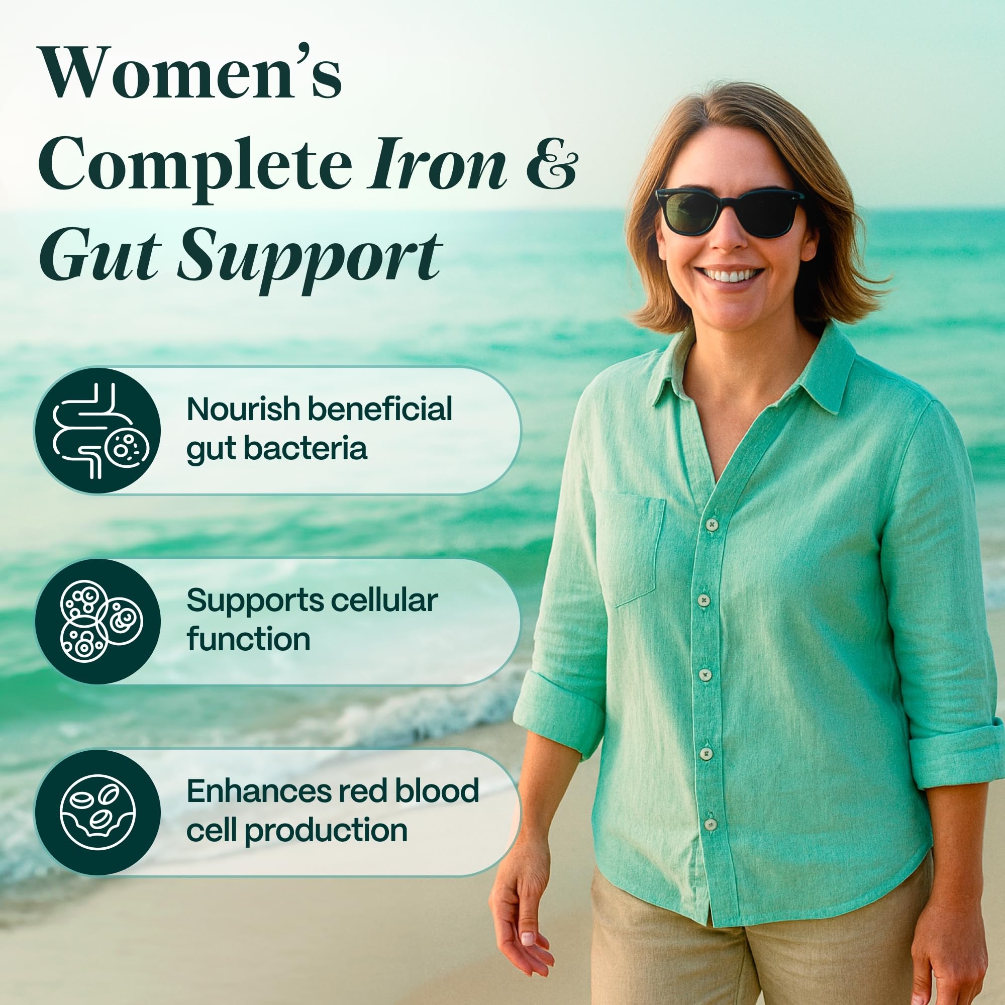 Rejuveen Previtalean | Prebiotic Fiber Supplement for Women | Supports Gut Health & Red Blood Cell Production | Contains Highly Bioavailable Iron, Folate & Vitamin B12 | 90 Ct, 30 Servings Rejuveen buy supplements canada