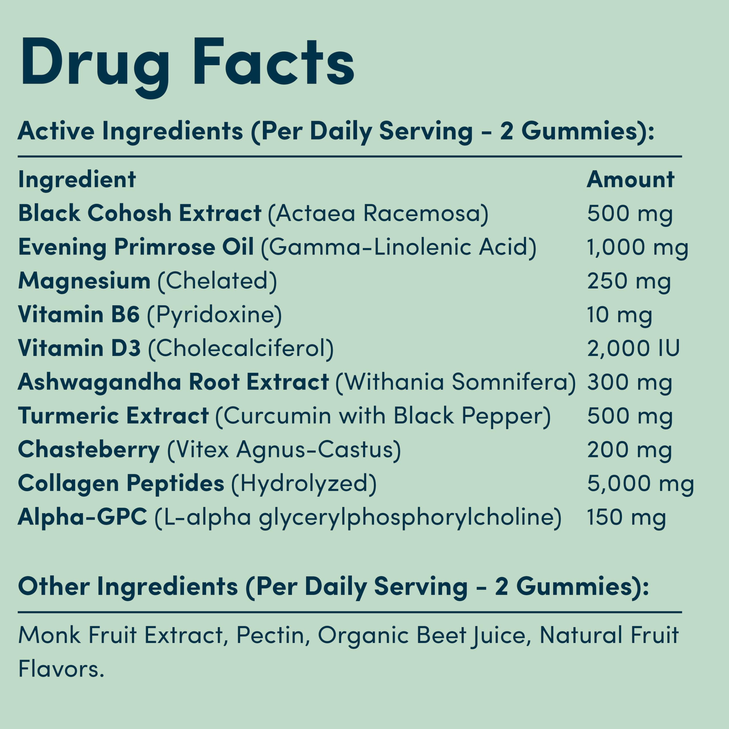 Perimenopause Supplements Women | Premenopausal Gummy Vitamins | Relief for Hormonal Balance & Mood Swings | Supports Menstrual Cycle Regulation | 60 Vegan Gummies Terramed Just Think Comfort buy supplements canada