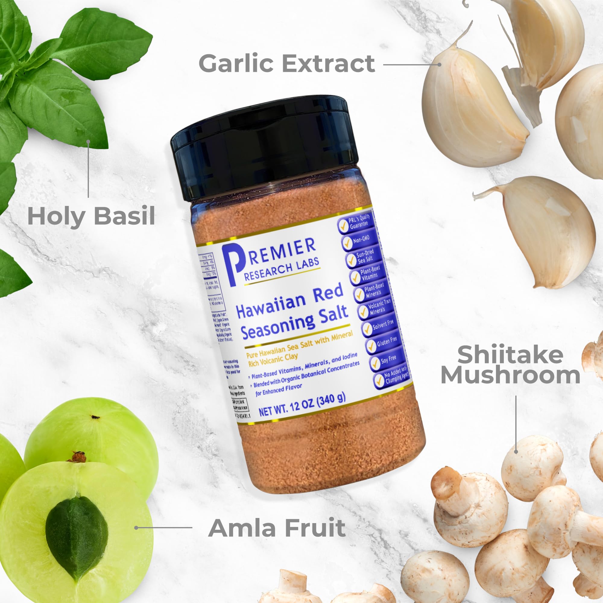 Premier Research Labs Hawaiian Red Seasoning Salt- Pink Salt, Red Hawaiian Salt, Hawaiian Red Alaea Sea Salt for Cooking, Multivitamin for Kids, Enriched with Plant-Derived Vitamins & Minerals- 12 oz Premier Research Labs buy supplements canada