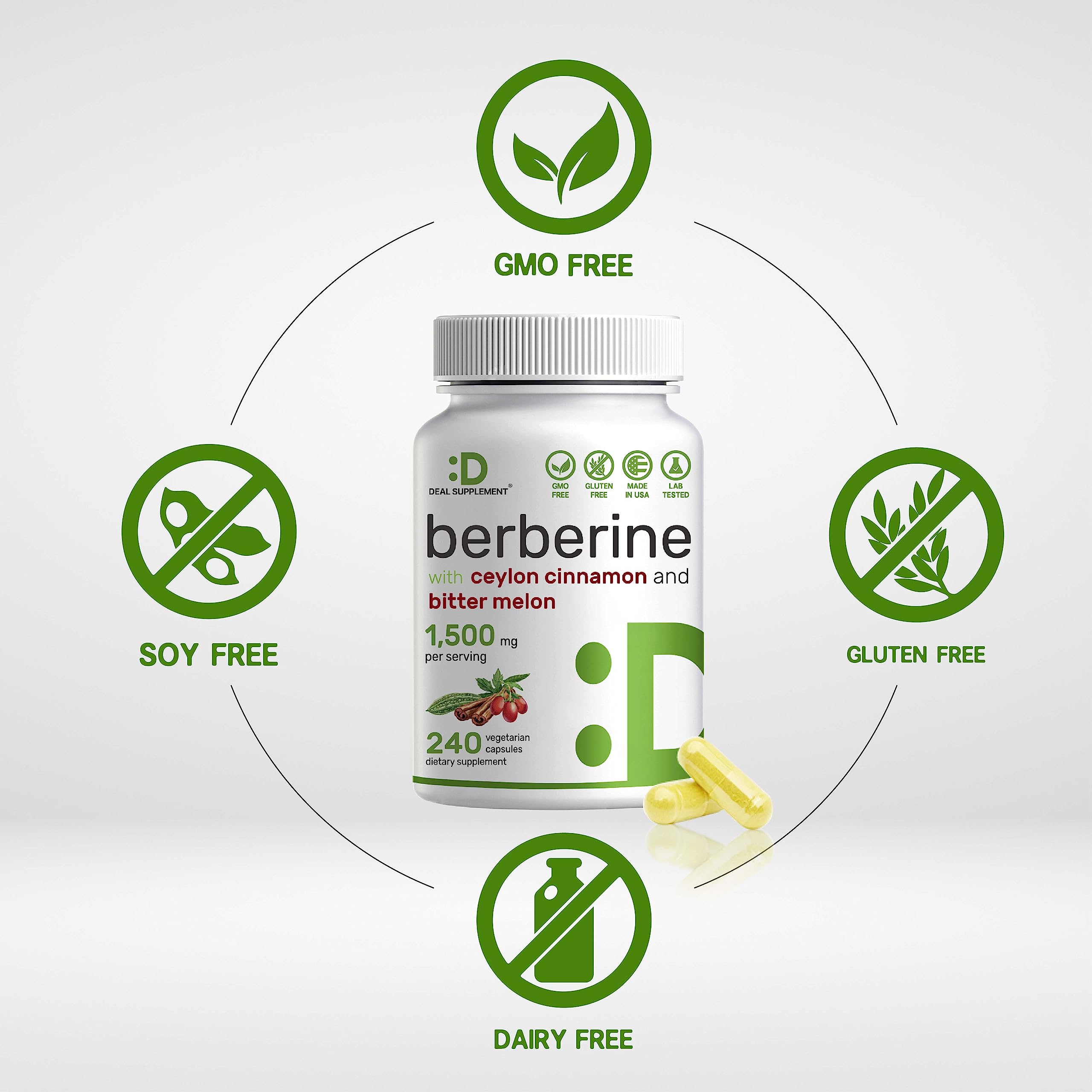 Berberine Supplement 500mg Per Capsule (1500mg Per Serving) | 240 Veggie Capsules DEAL SUPPLEMENT buy supplements canada