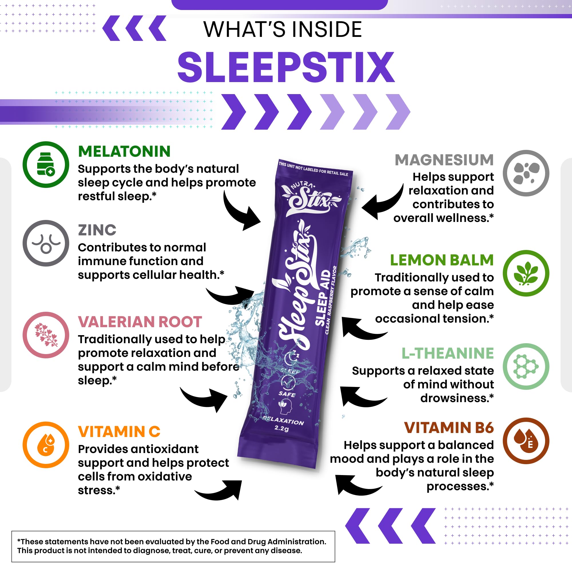 Sleep Aid Melatonin Powder Tryptophan Glycine Valerian Root Magnesium For Sleep Lemon Balm L Theanine Magnesium Glycinate Zinc Sleep Aid Myo Inositol GABACalm B6 5 HTP Stress Relief 20 Stix Clean Nutraceuticals buy supplements canada