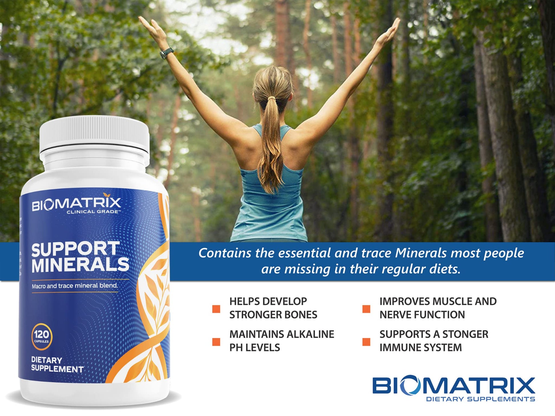 BioMatrix Mineral Supplement for Men and Women, Chelated Minerals | Iron-Free, Calcium, Magnesium, Copper, Zinc, Vitamin D, Iodine | Veggie Caps, 30-Day Supply BioMatrix buy supplements canada